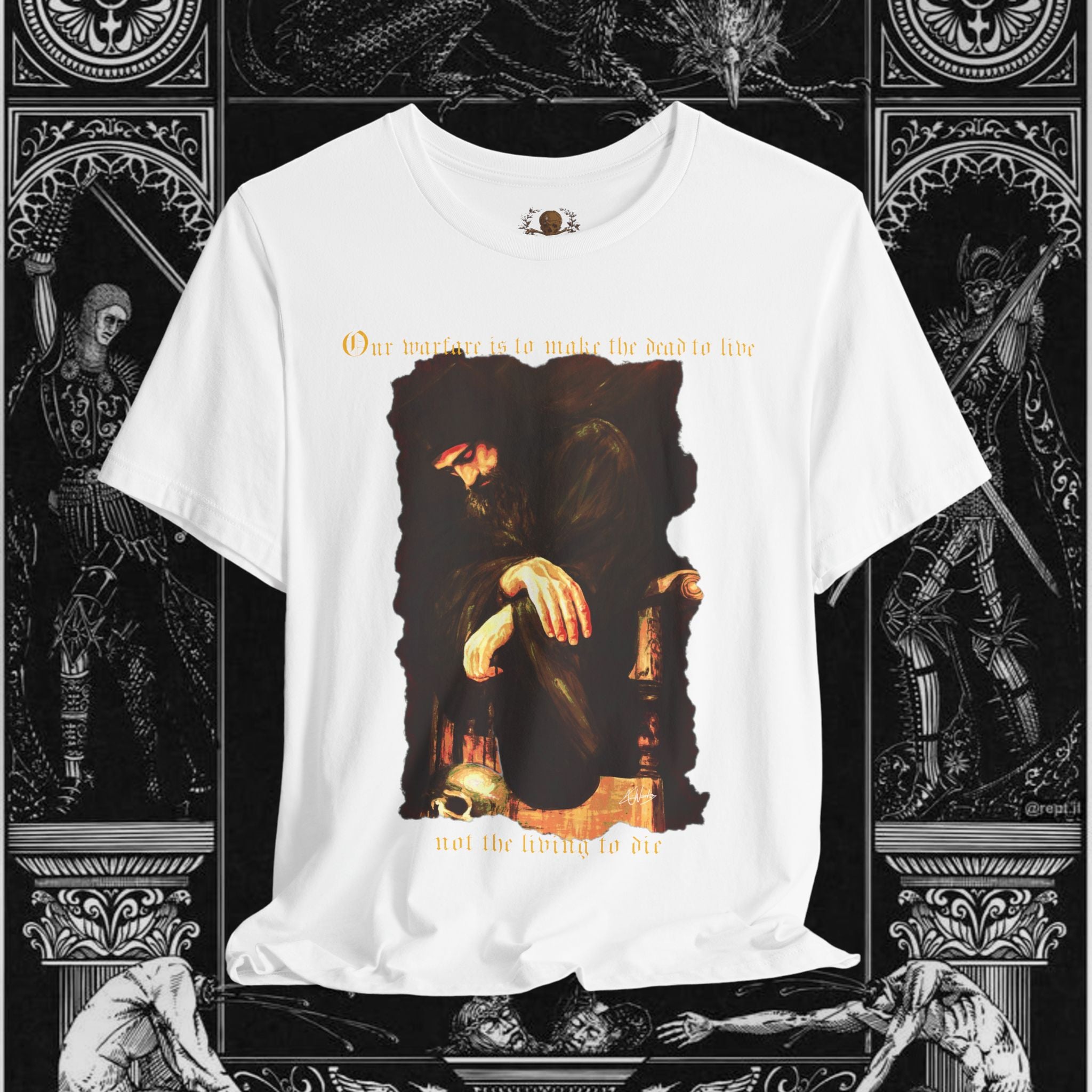 Man's Memento Medieval Fantasy Graphic T Shirt