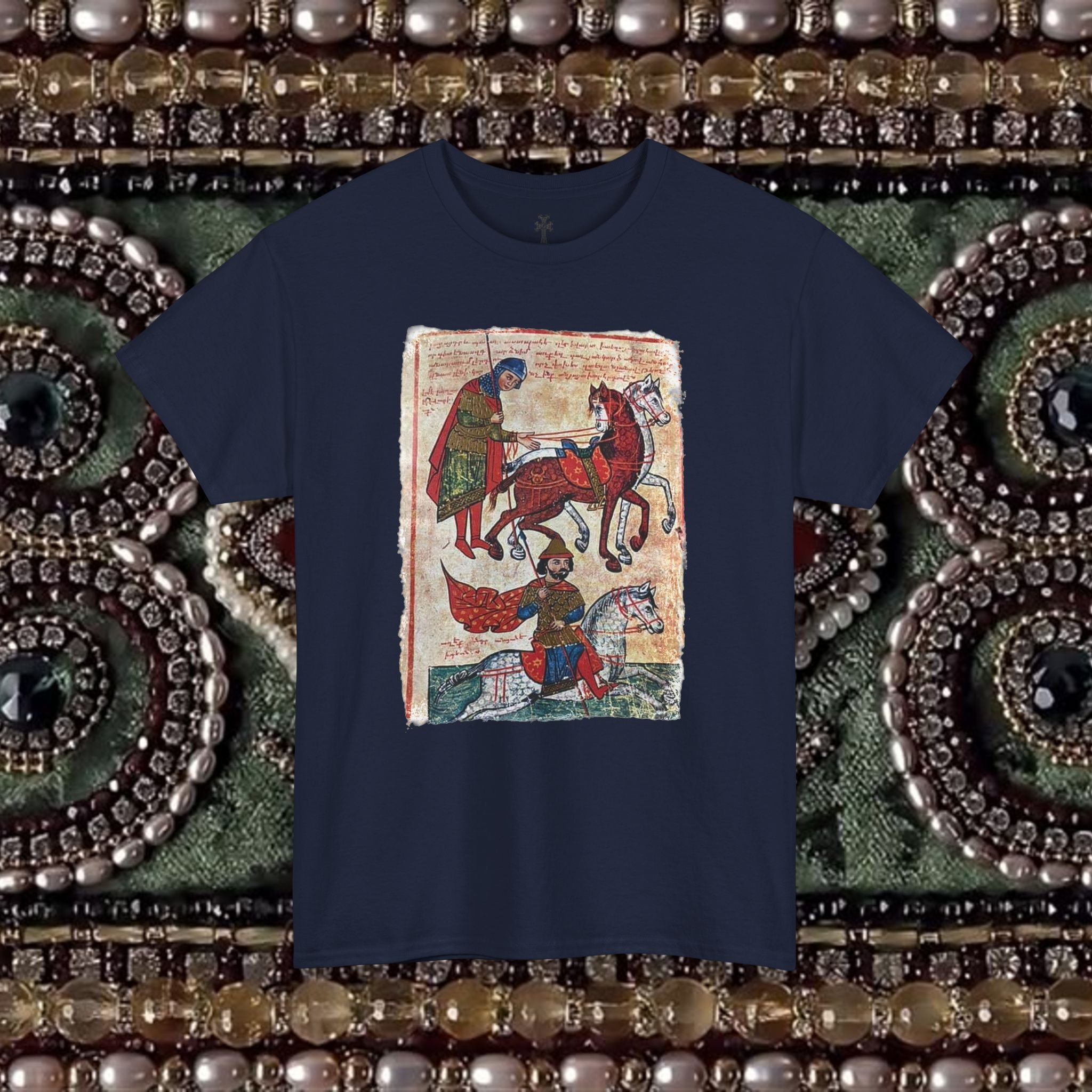 Ancient Armenian Manuscript Art T-Shirt - Sacred Heritage Design