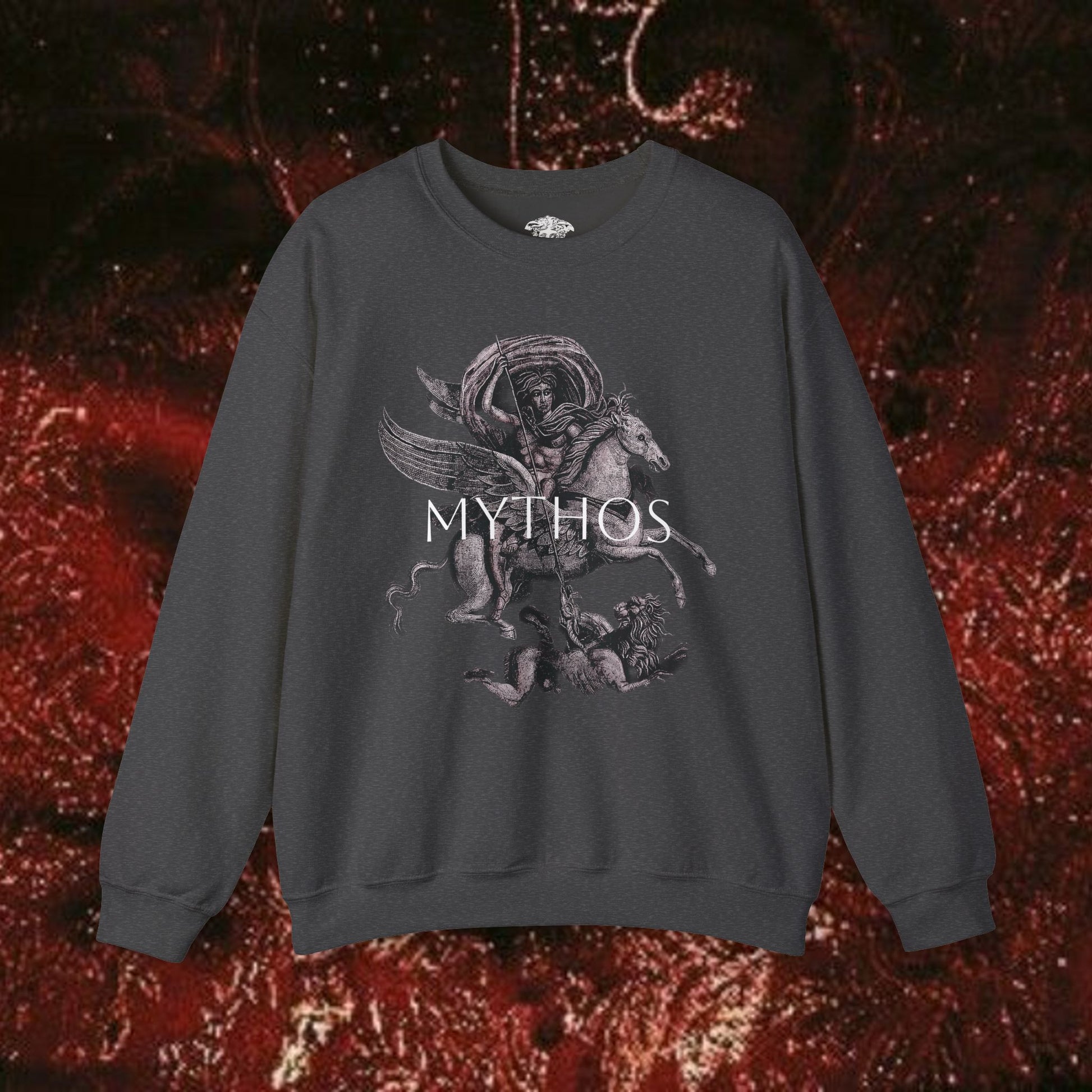 Warrior's Mythos Unisex Heavy Blend Sweatshirt.
