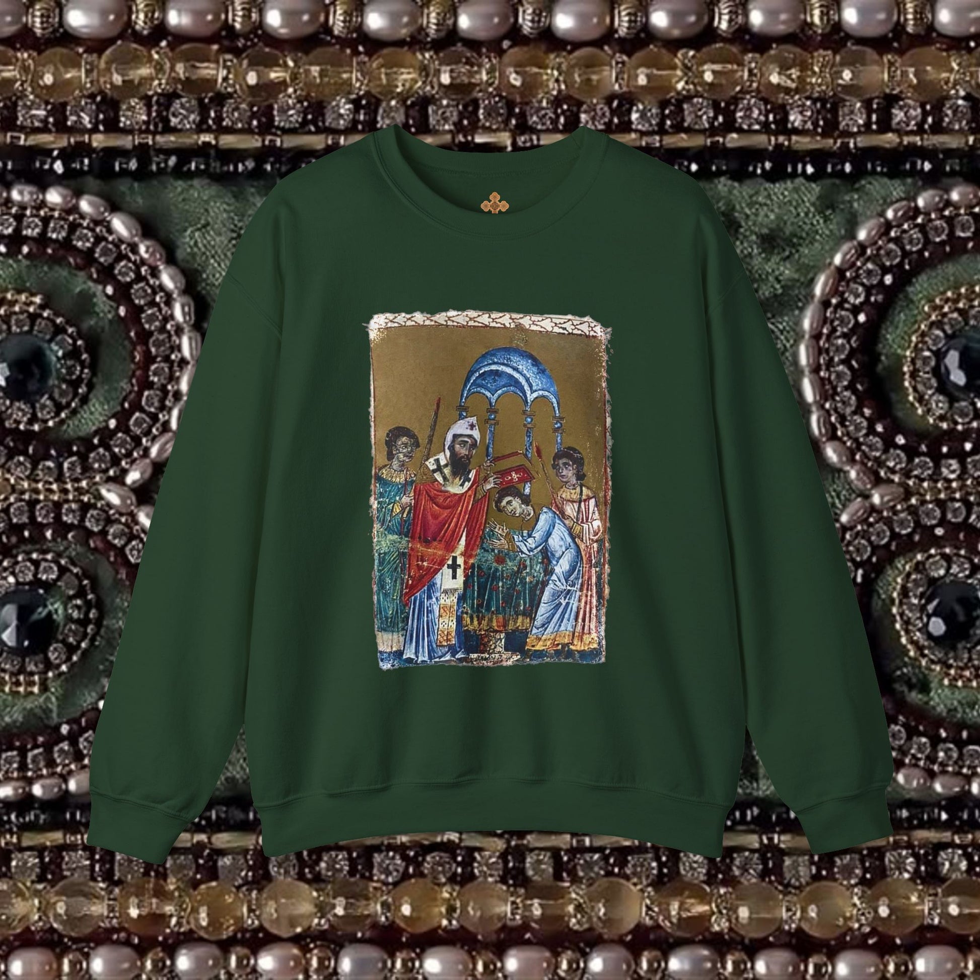 Armenian Manuscript Crewneck Graphic Sweatshirt