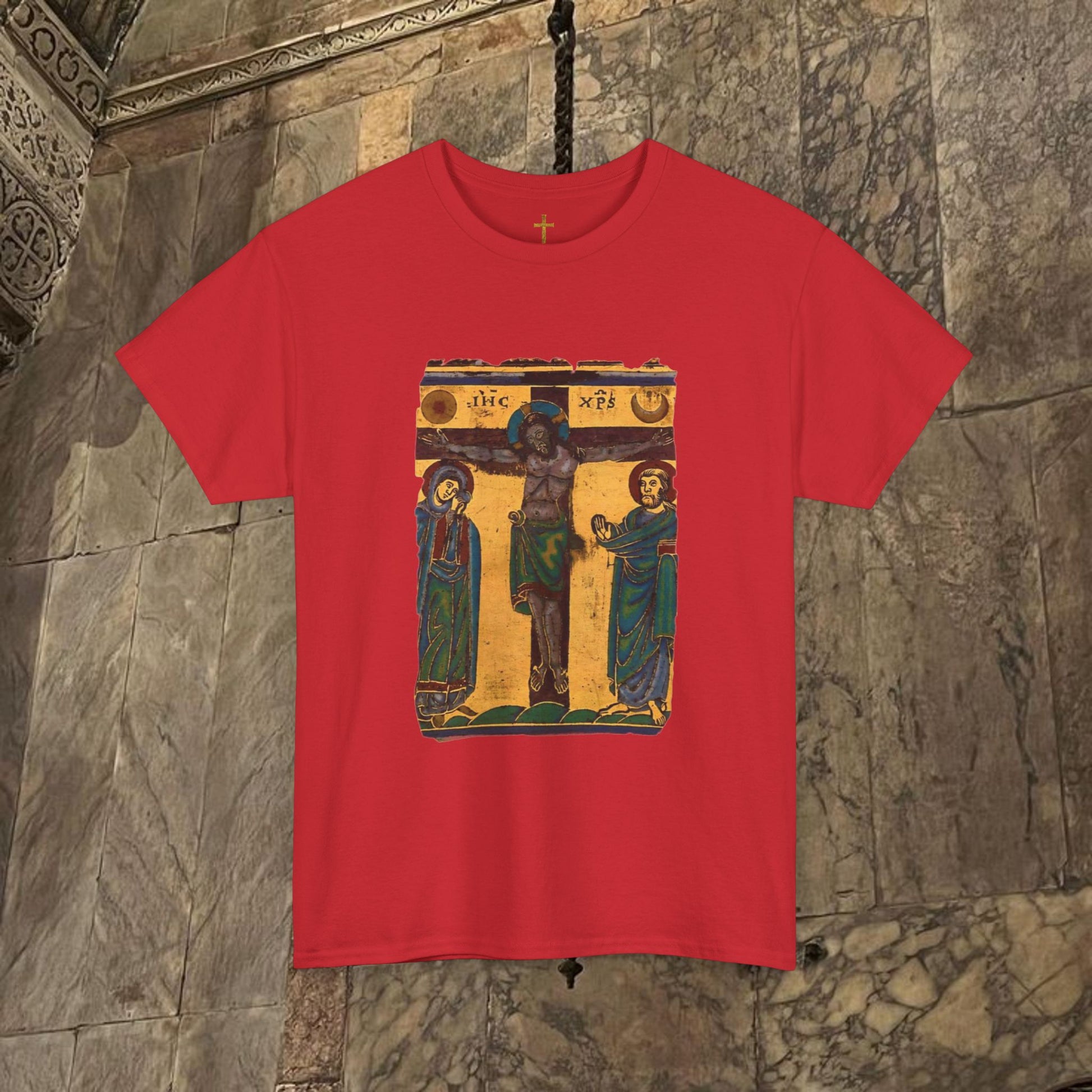 Byzantine Manuscript Art T-Shirt - Sacred Icon work