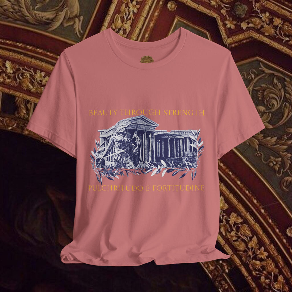 Guardian of the Temple Classically- Inspired Cotton Graphic T Shirt