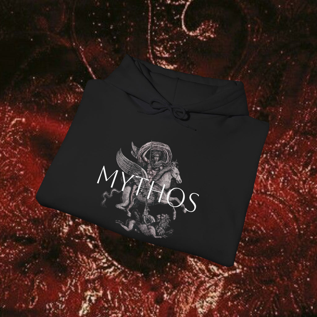 Warrior's Mythos Hooded Sweatshirt, Cozy Classically-Inspired Hoodie