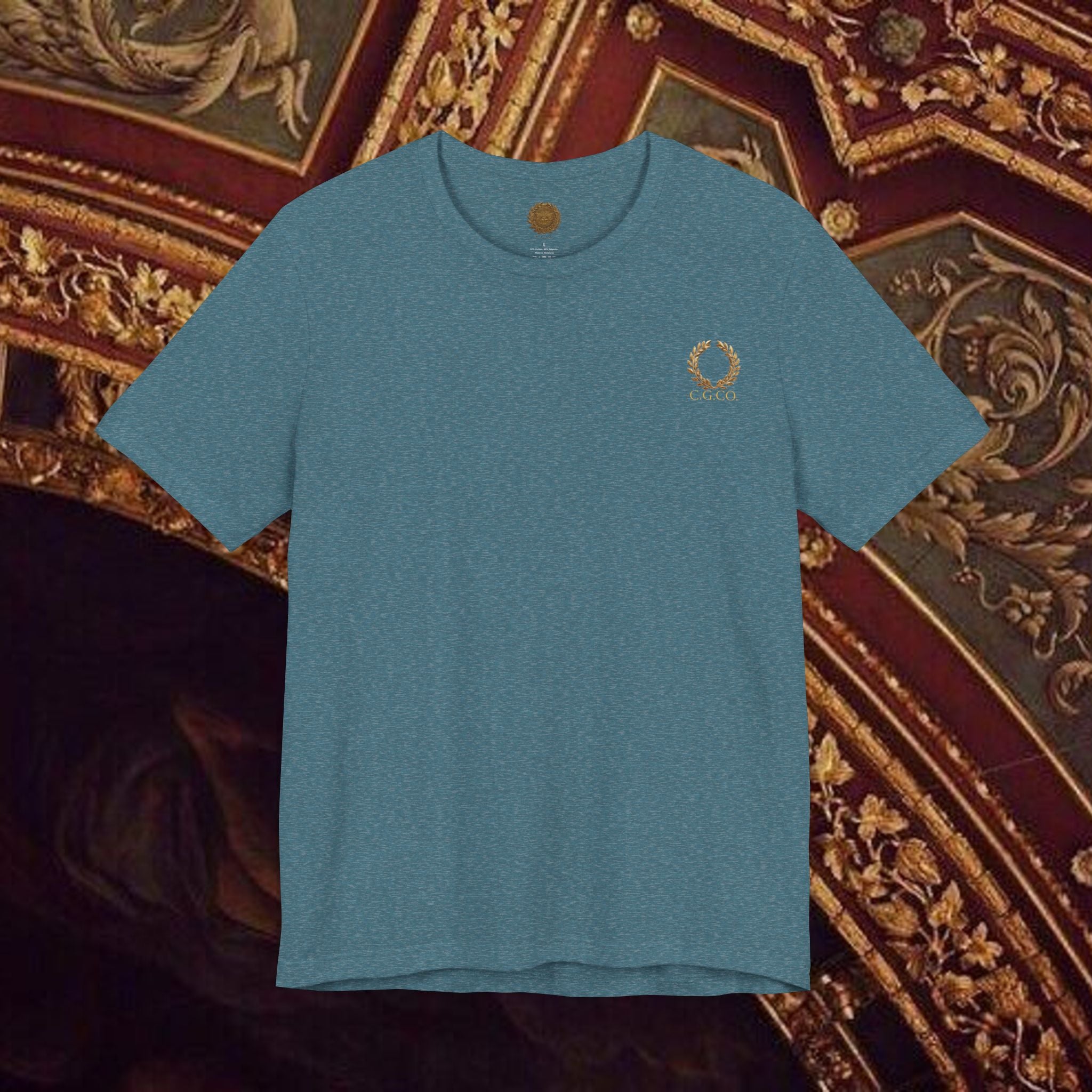 Guardian of the Temple Classically- Inspired Cotton Graphic T Shirt Back Version