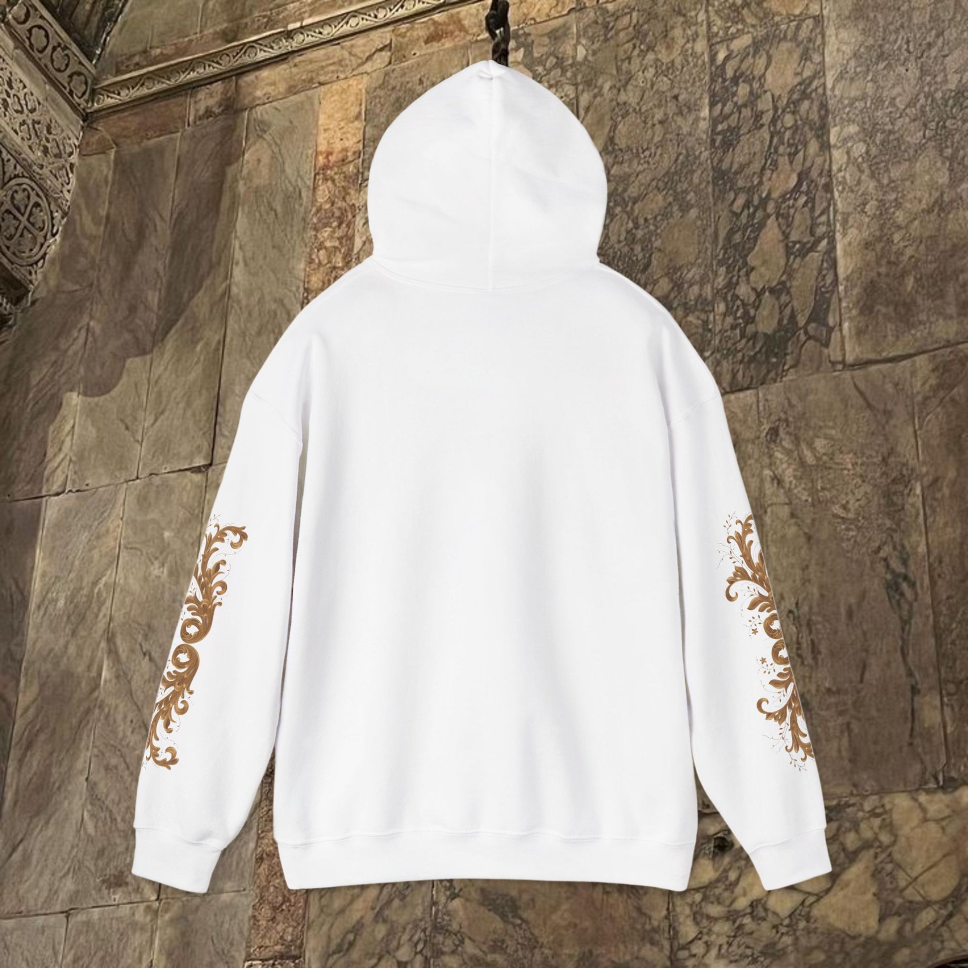 Byzantine Manuscript Art Hoodie - Orthodox Icon Design