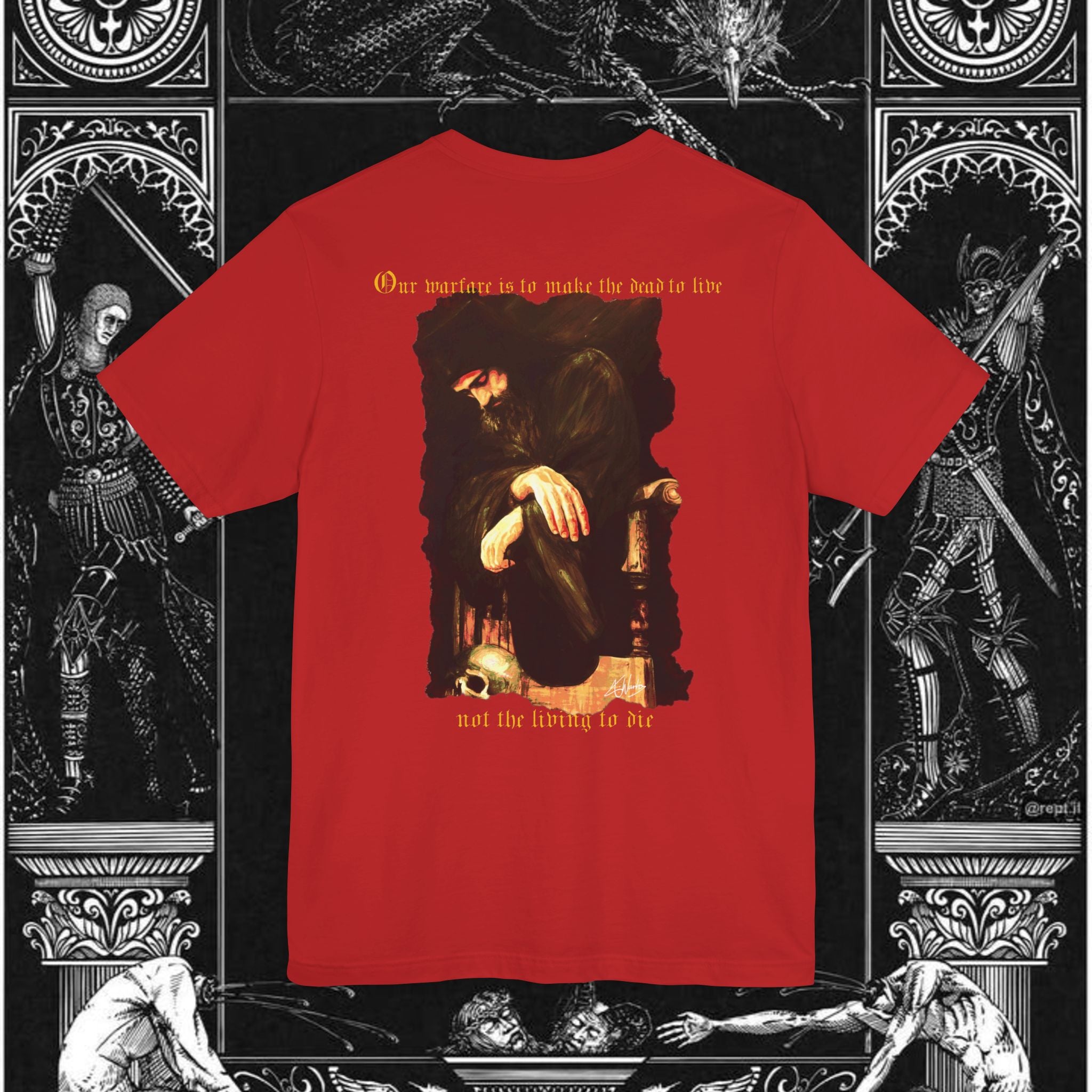 Man's Memento Medieval Fantasy Graphic T Shirt