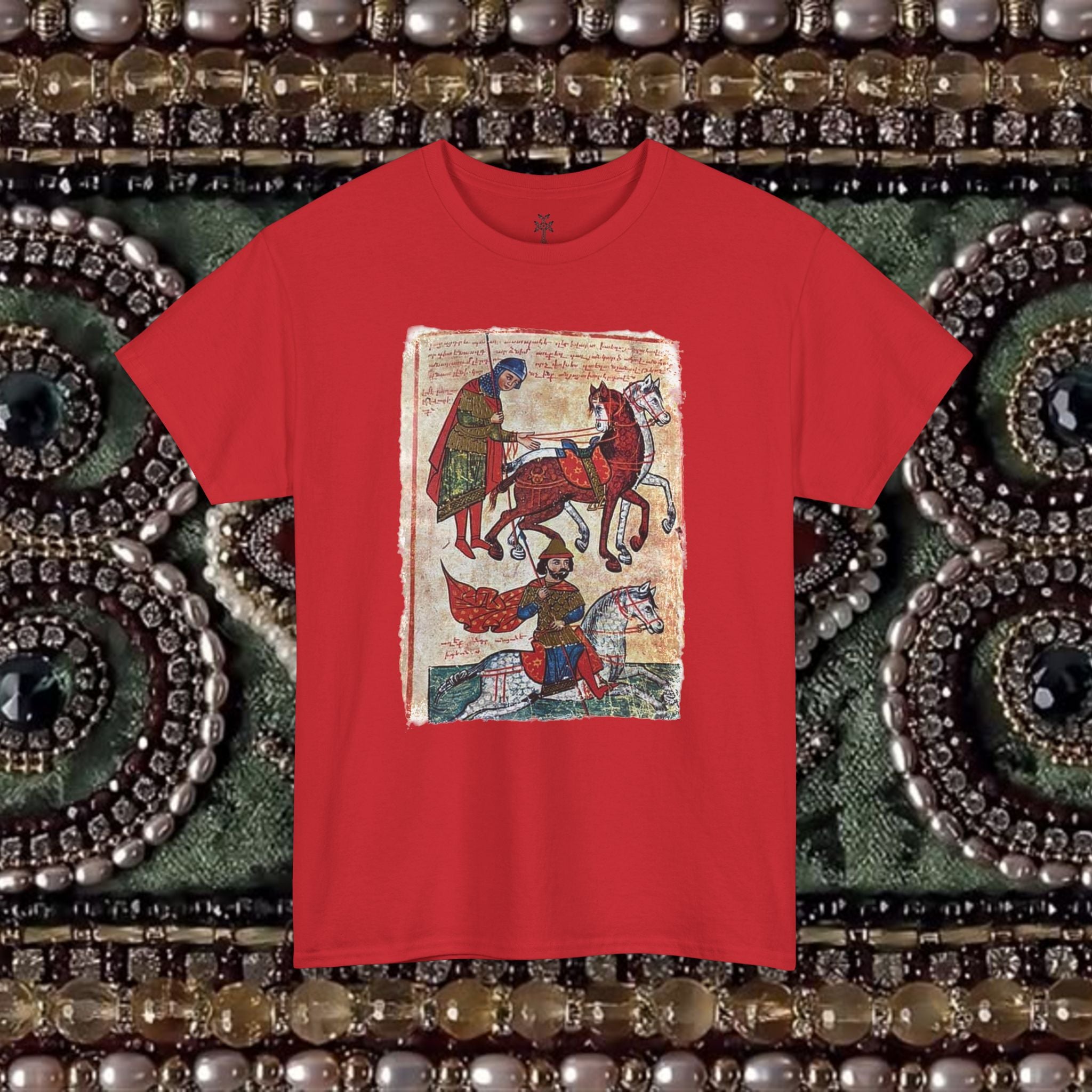 Ancient Armenian Manuscript Art T-Shirt - Sacred Heritage Design