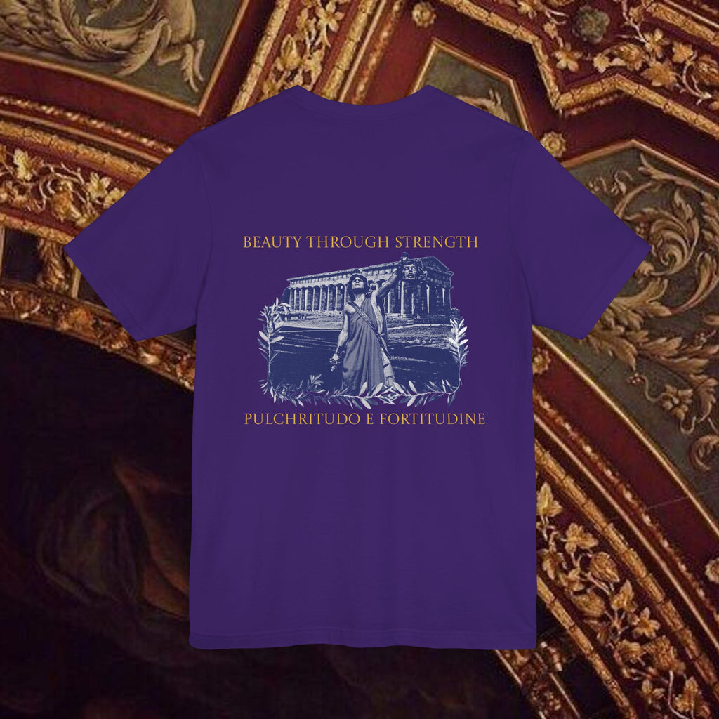 Title: The Hero's Victory Classically-Themed Cotton Graphic T Shirt Back Version