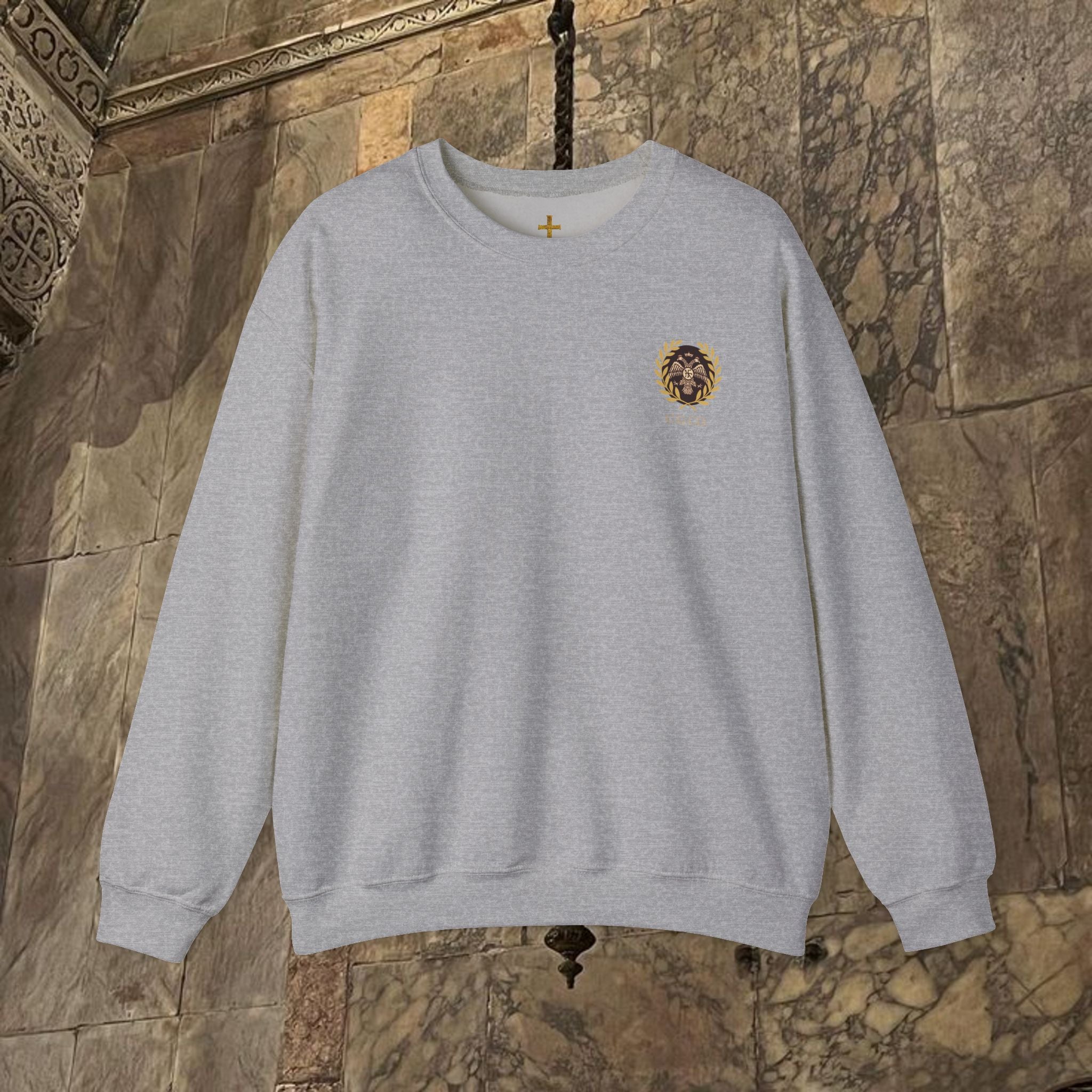 The Kings Fate Byzantine Inspired Graphic Crewneck Sweatshirt Back Version