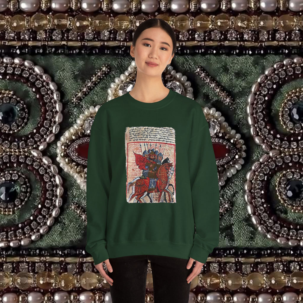Medieval Warriors Armenian Manuscript Unisex Crewneck Sweatshirt