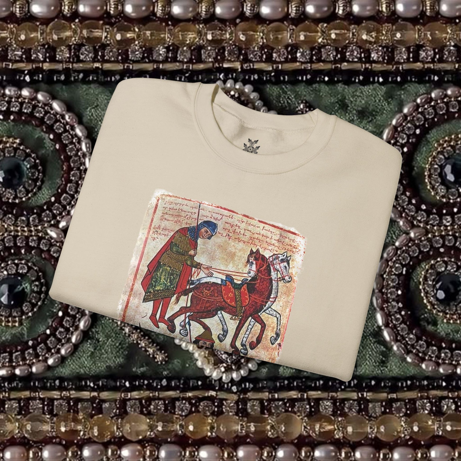 Ancient Armenian Manuscript Graphic Sweatshirt Design