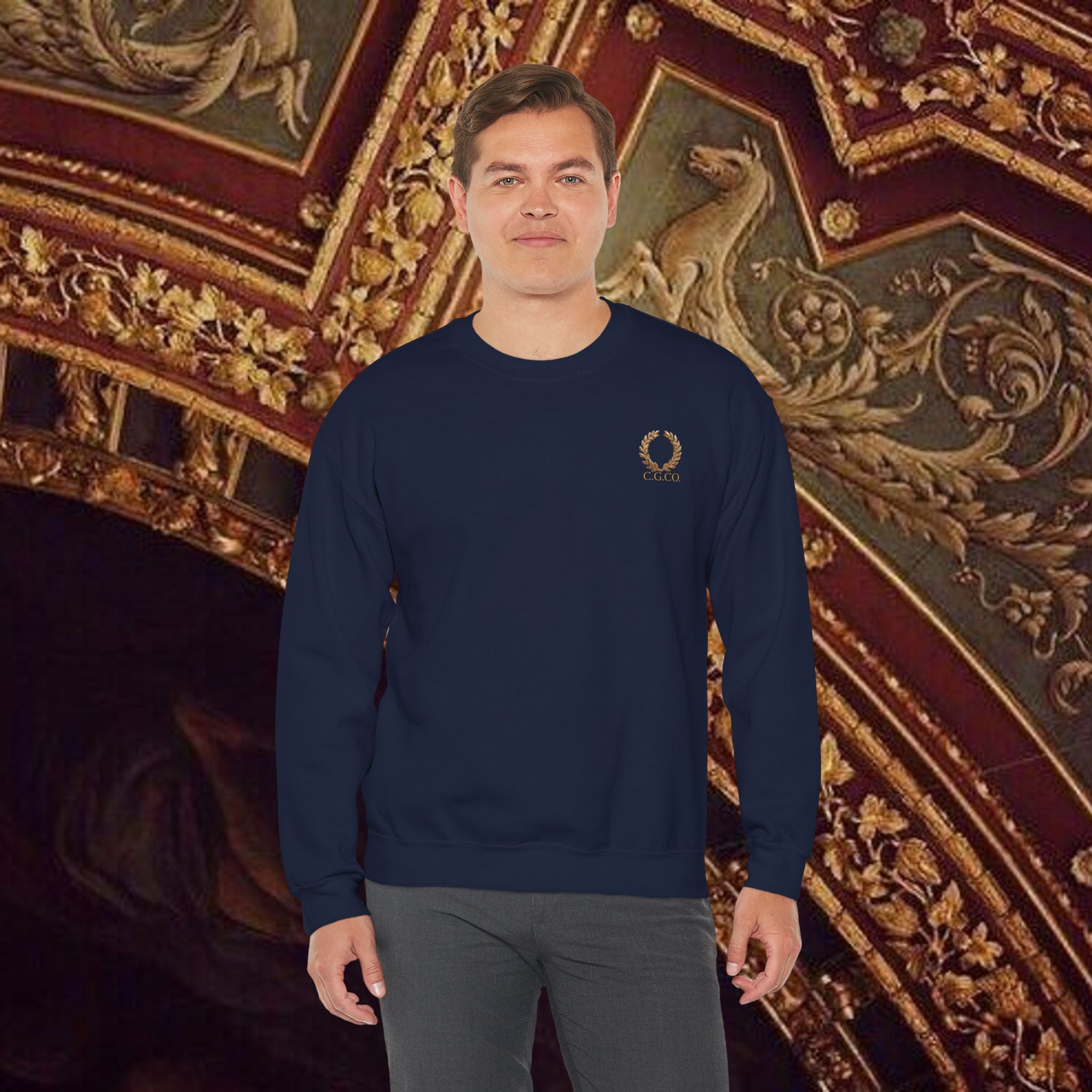 The Hero's Victory Classically-Themed Cotton Graphic Sweatshirt Back Version