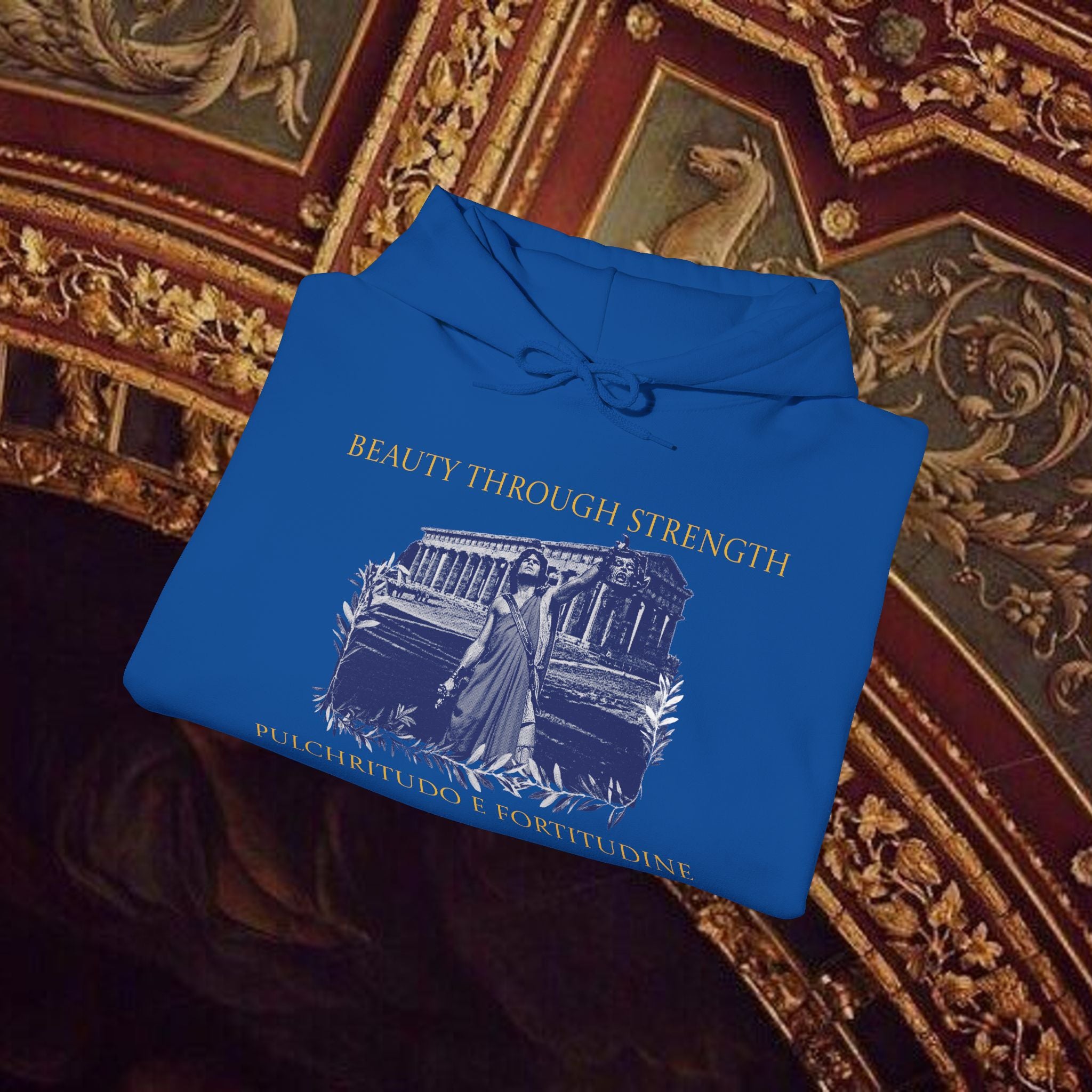 The Hero's Victory Classically-Themed Cotton Graphic Hoodie