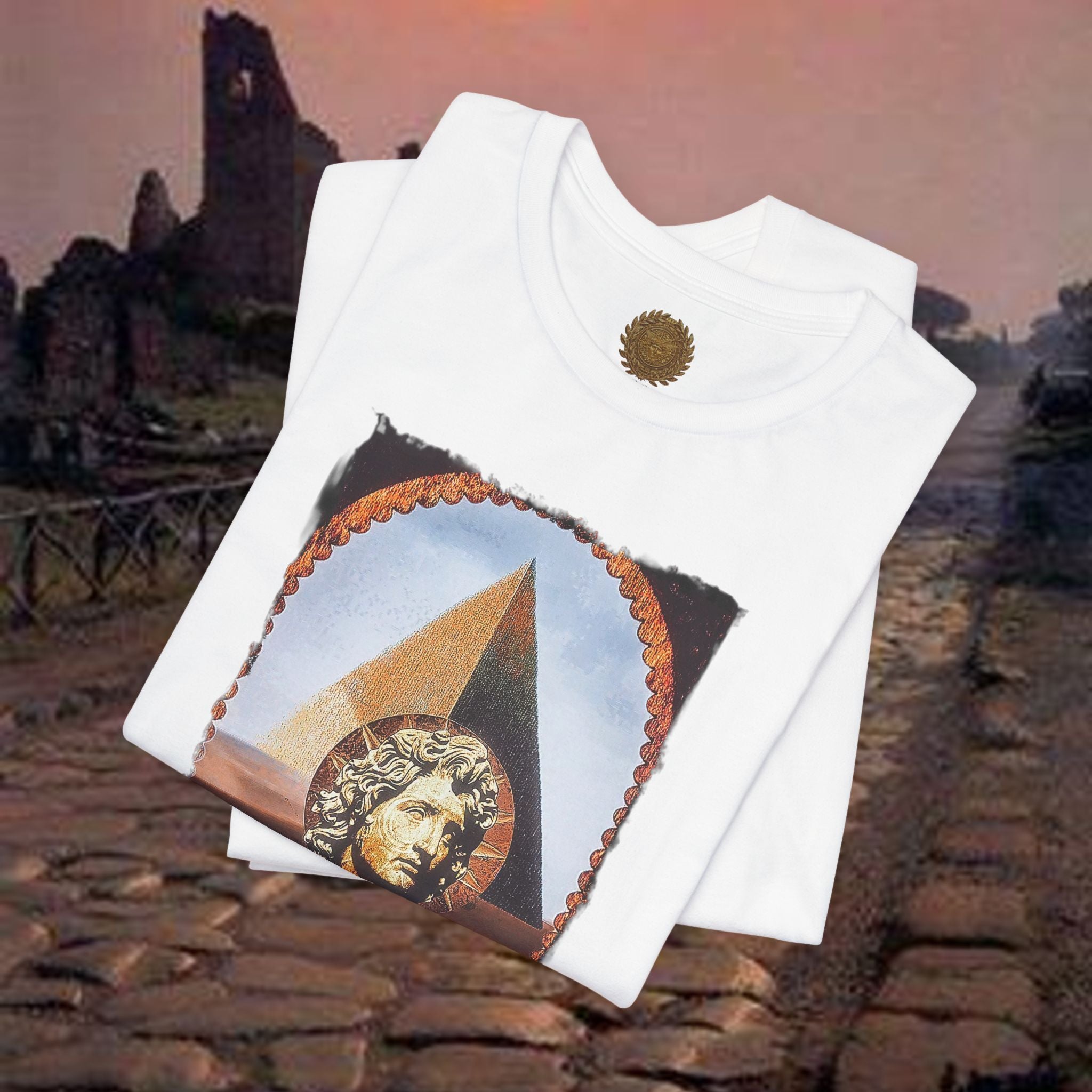 Alexander the Great In Egypt Pyramid Graphic T Shirt