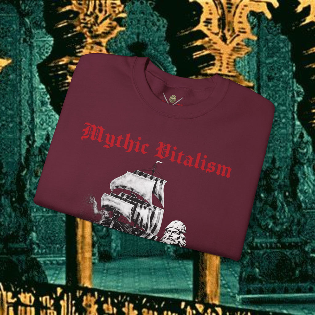 Mythic Vitalism, Sanguis Christianus Vetus  Exploration and Adventure Inspired Crewneck Sweatshirt