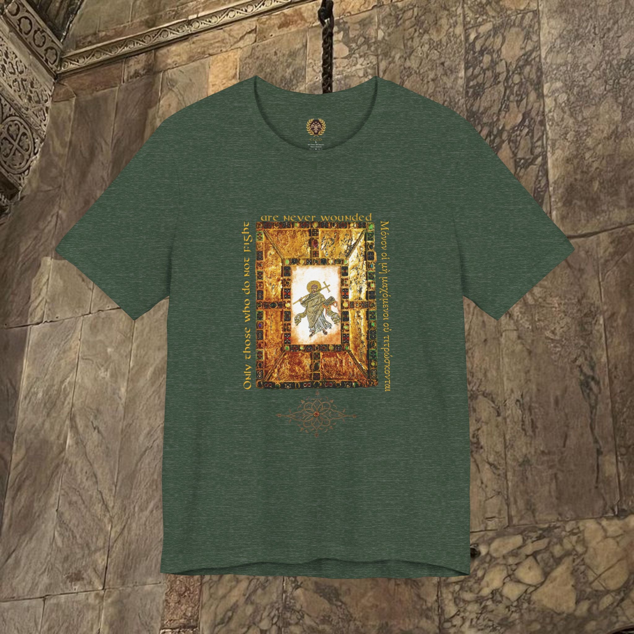 The Scholar's Manuscript Byzantine Inspired Medieval Cotton Graphic T-Shirt