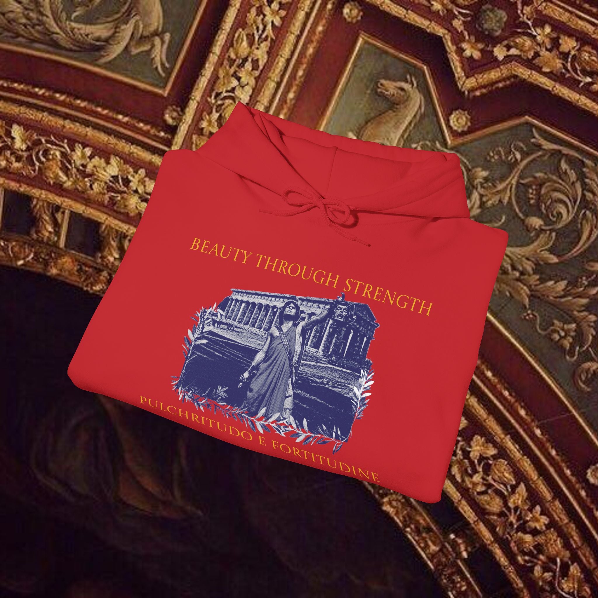 The Hero's Victory Classically-Themed Cotton Graphic Hoodie