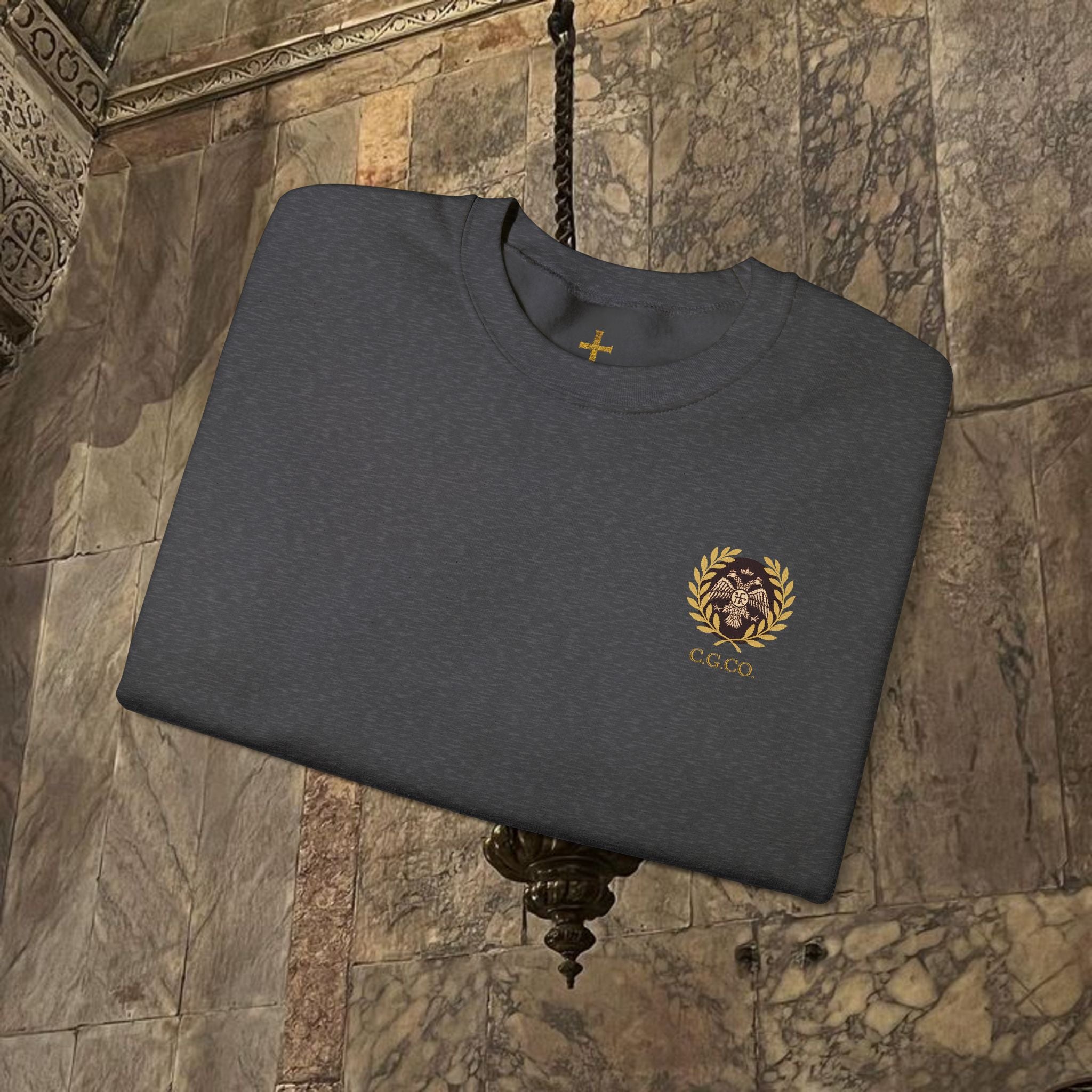 The Kings Fate Byzantine Inspired Graphic Crewneck Sweatshirt Back Version