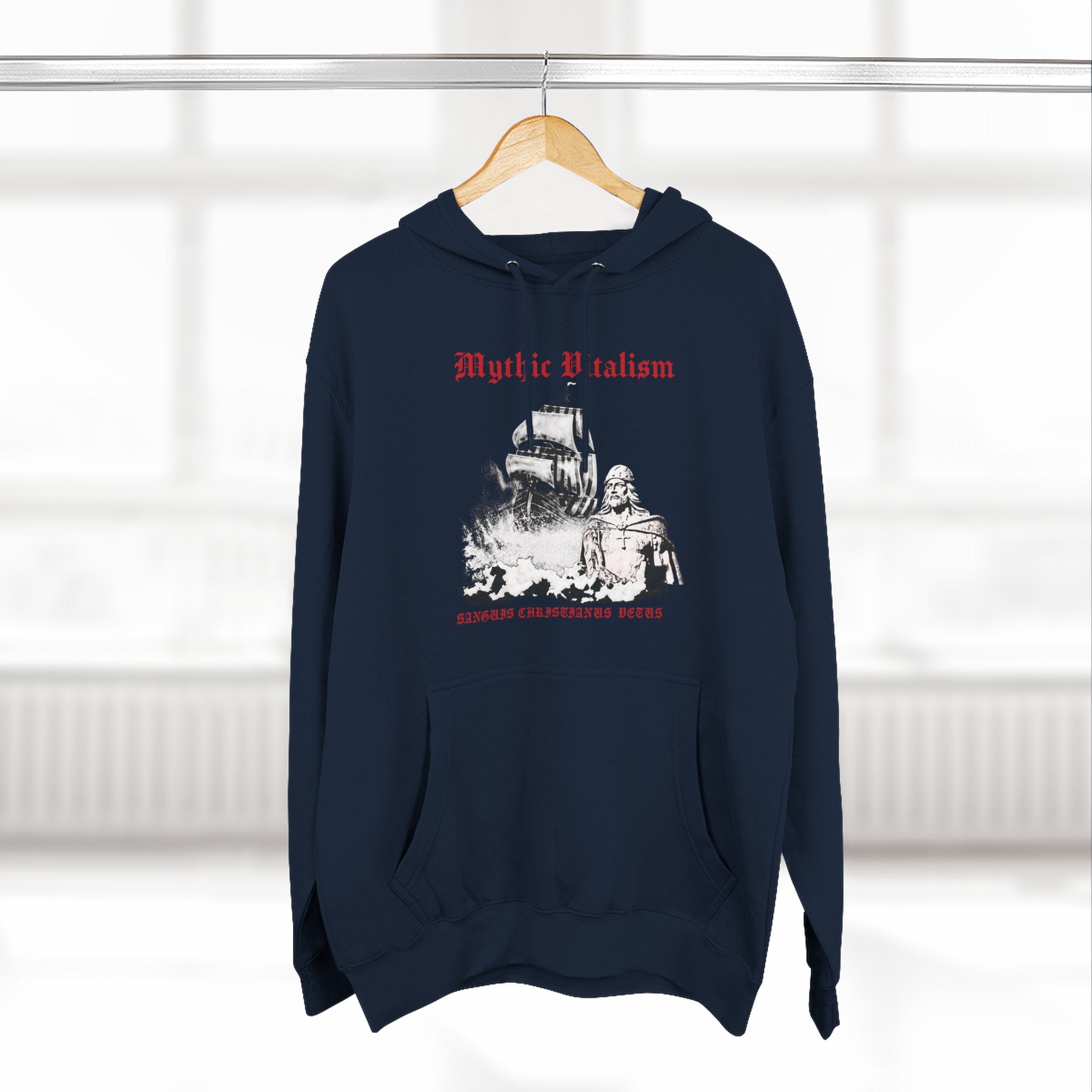 Mythical Vitalism, Sanguis Christianus Vetus Adventure and Exploration Inspired Graphic Fleece Hoodie