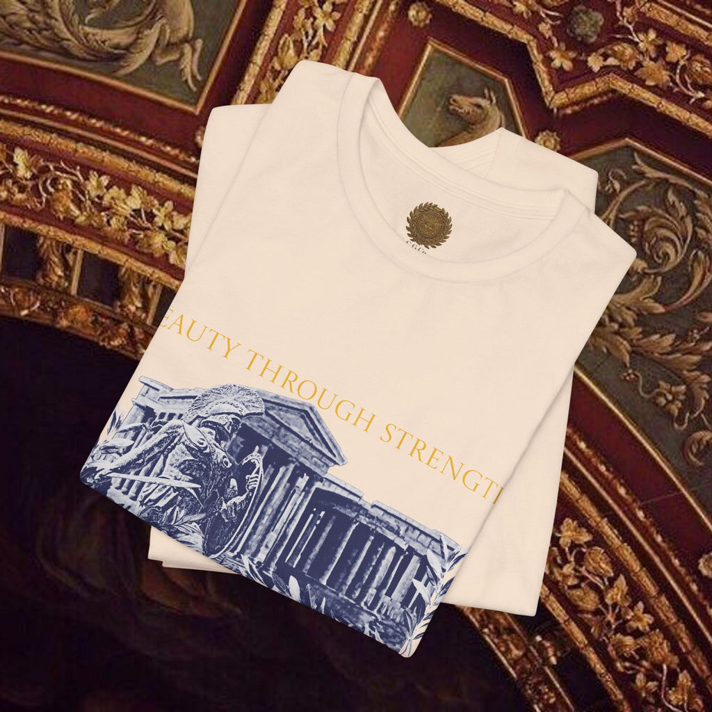 Guardian of the Temple Classically- Inspired Cotton Graphic T Shirt