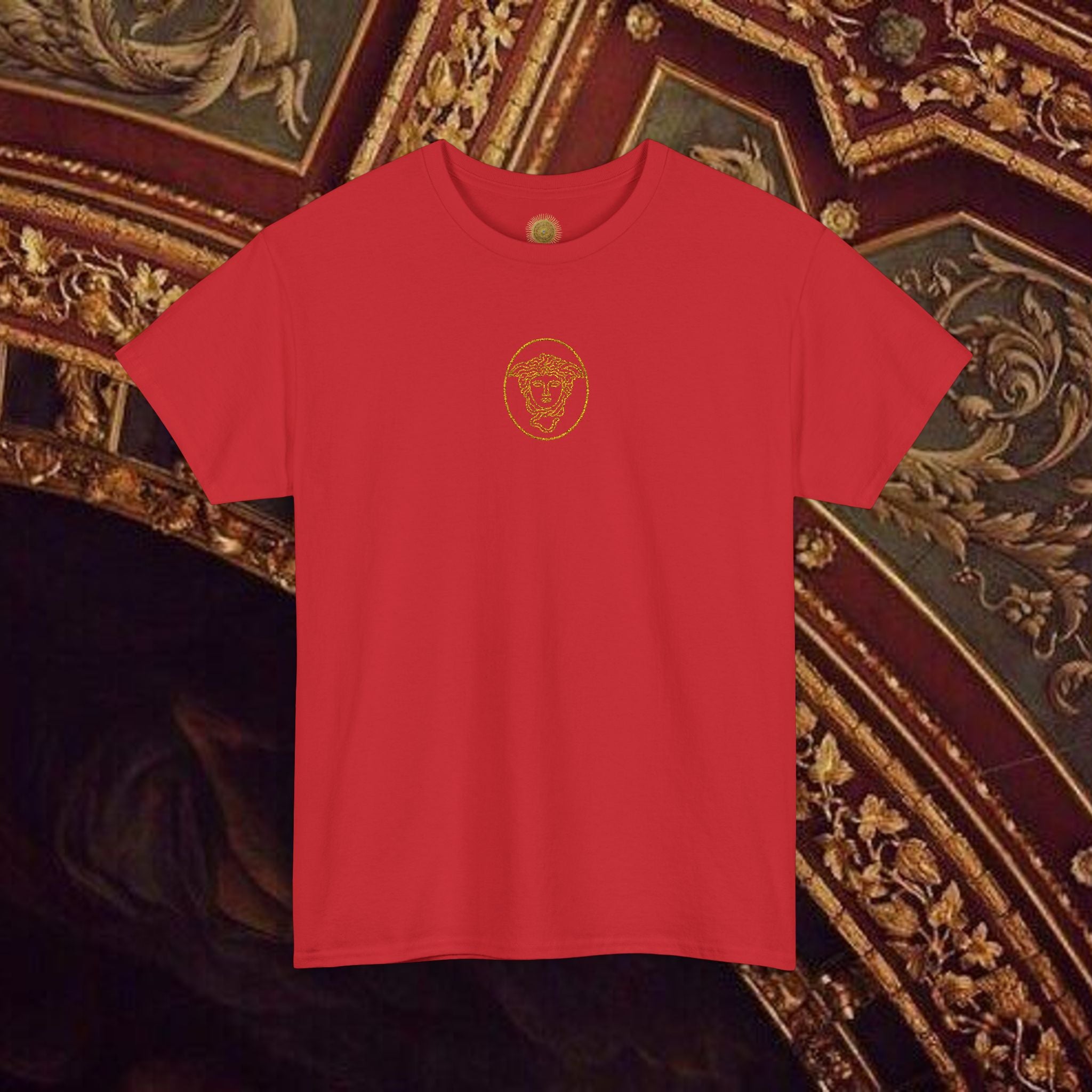 Medusa's Head Unisex Heavy Cotton Tee, Colorful Graphic Tee