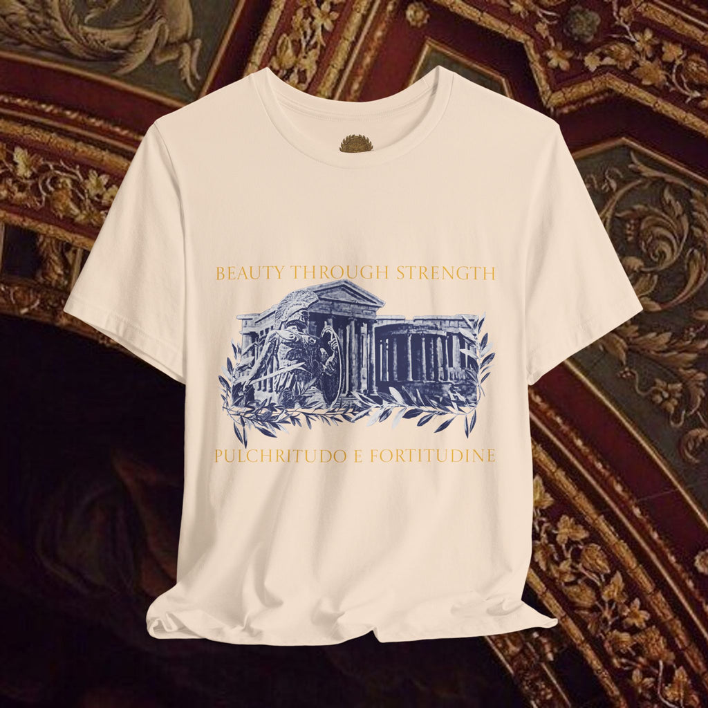 Guardian of the Temple Classically- Inspired Cotton Graphic T Shirt