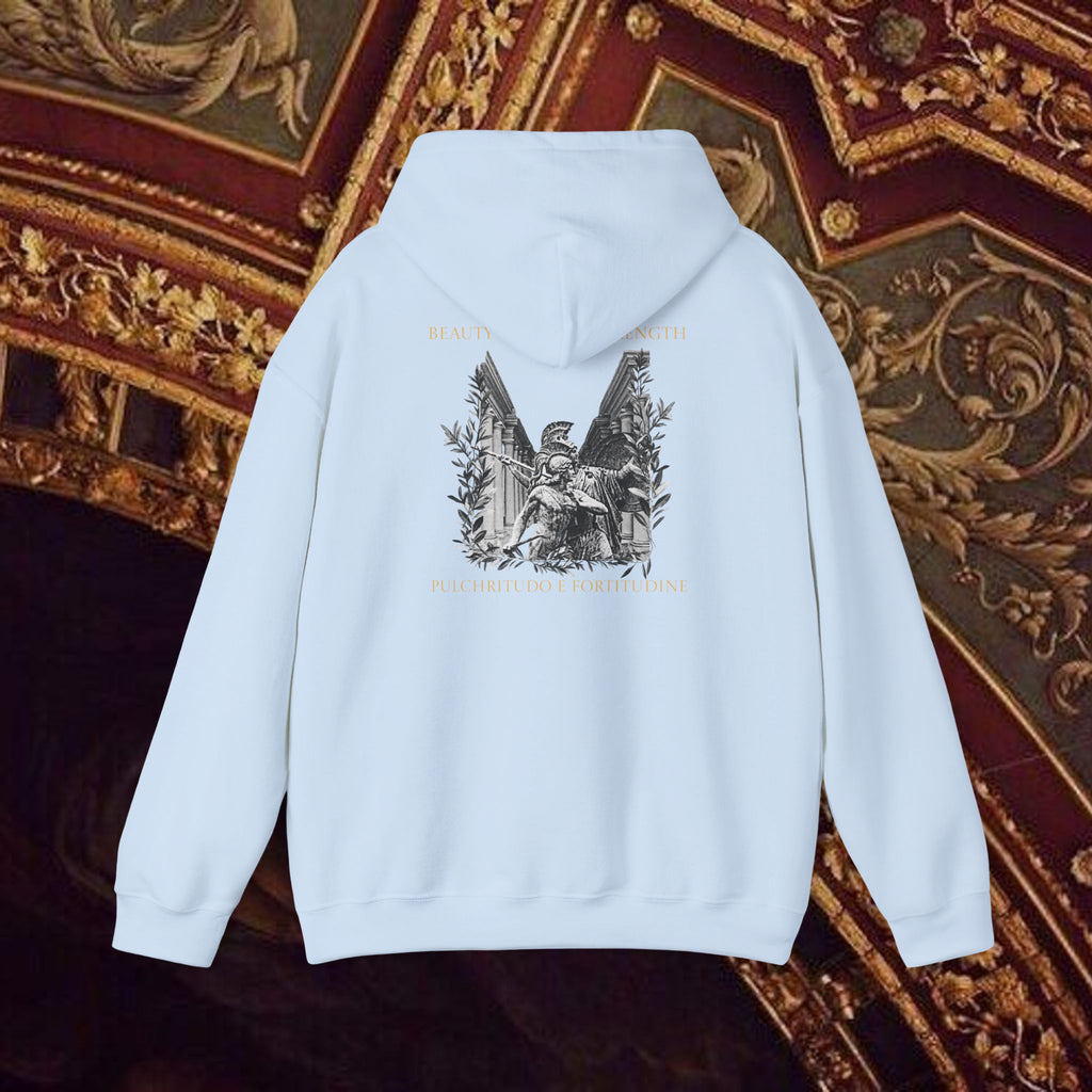 The Goddess's Protection Classically-Inspired Cotton Graphic Hoodie Back Version