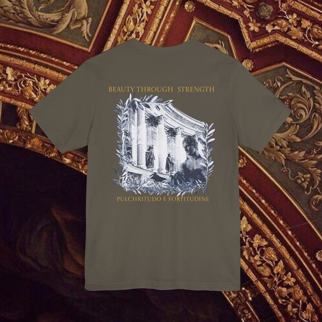 Beauty Through Strength Classically-Inspired Cotton Graphic Shirt Back Version