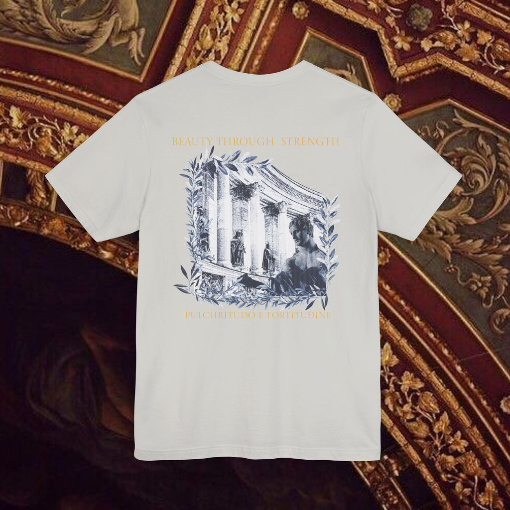 Beauty Through Strength Classically-Inspired Cotton Graphic Shirt Back Version