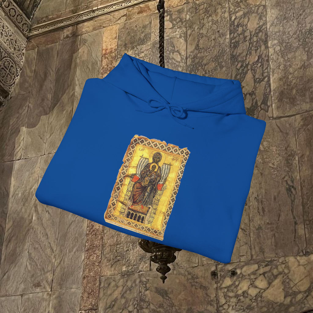 Byzantine Manuscript Art Hoodie - Orthodox Icon Design
