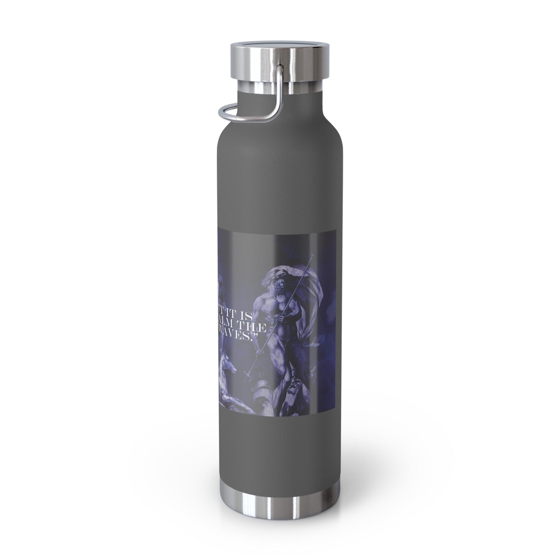 Neptune waterbottle Stylish Insulated Water Bottle for Outdoor Adventures, Motivational Fitness Water Bottle, Copper Vacuum Flask for Gym, Travel and Beach