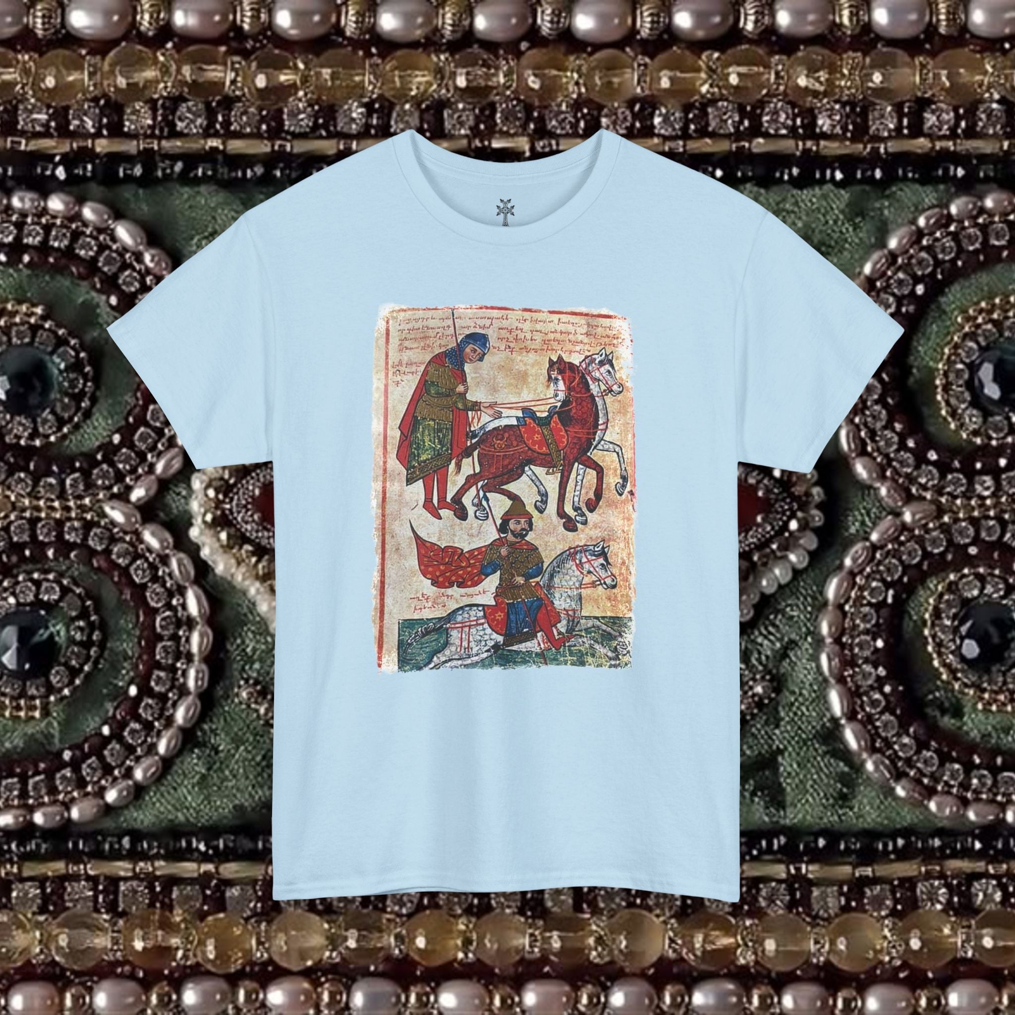 Ancient Armenian Manuscript Art T-Shirt - Sacred Heritage Design