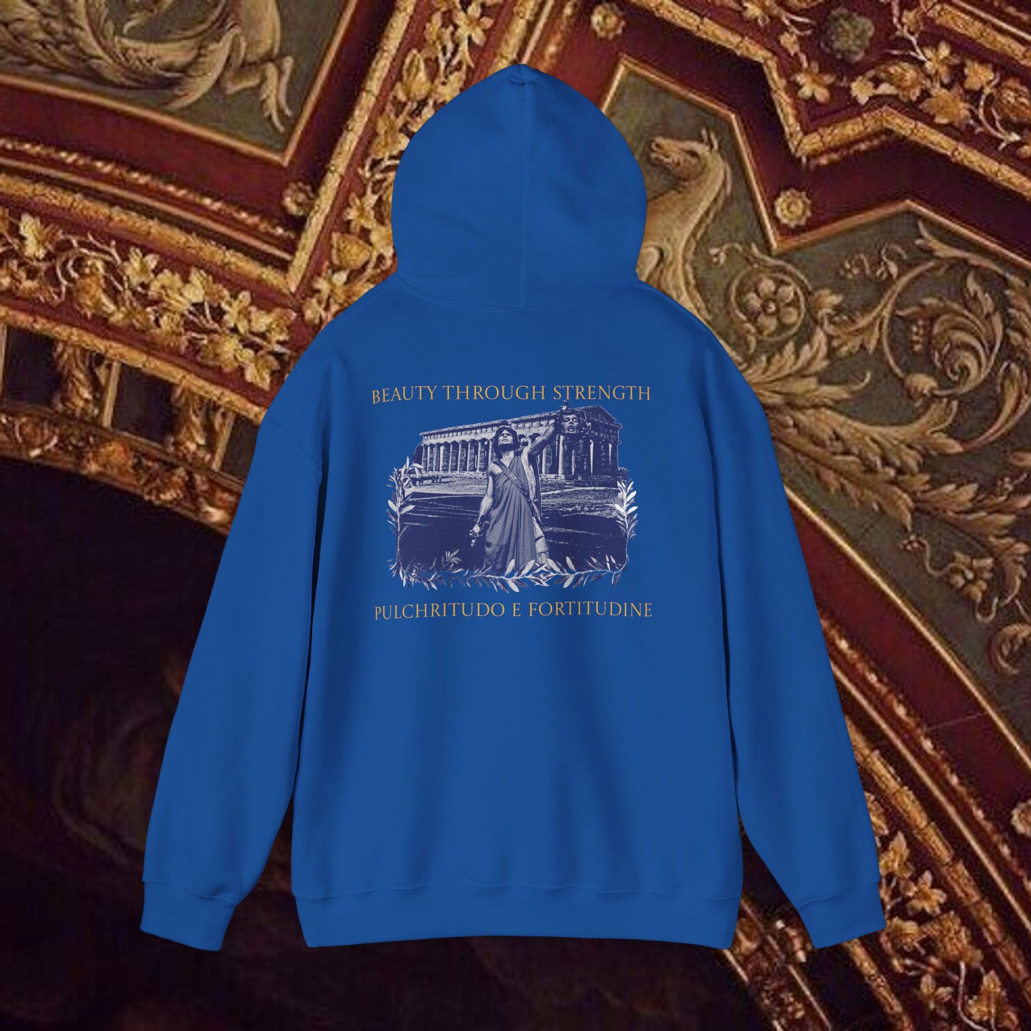 The Hero's Victory Classically-Themed Cotton Graphic Hoodie