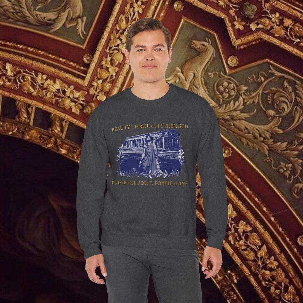 The Hero's Victory Classically-Themed Cotton Graphic T Sweatshirt