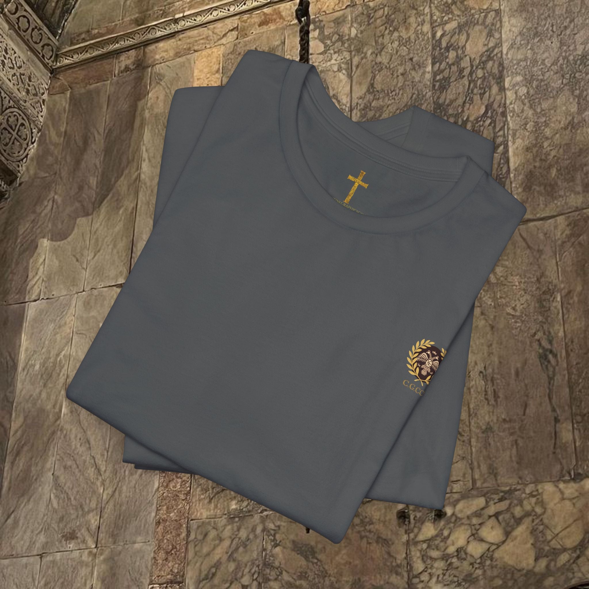 The Last Great Emperor Byzantine Inspired Cotton Graphic T-shirt Back Version