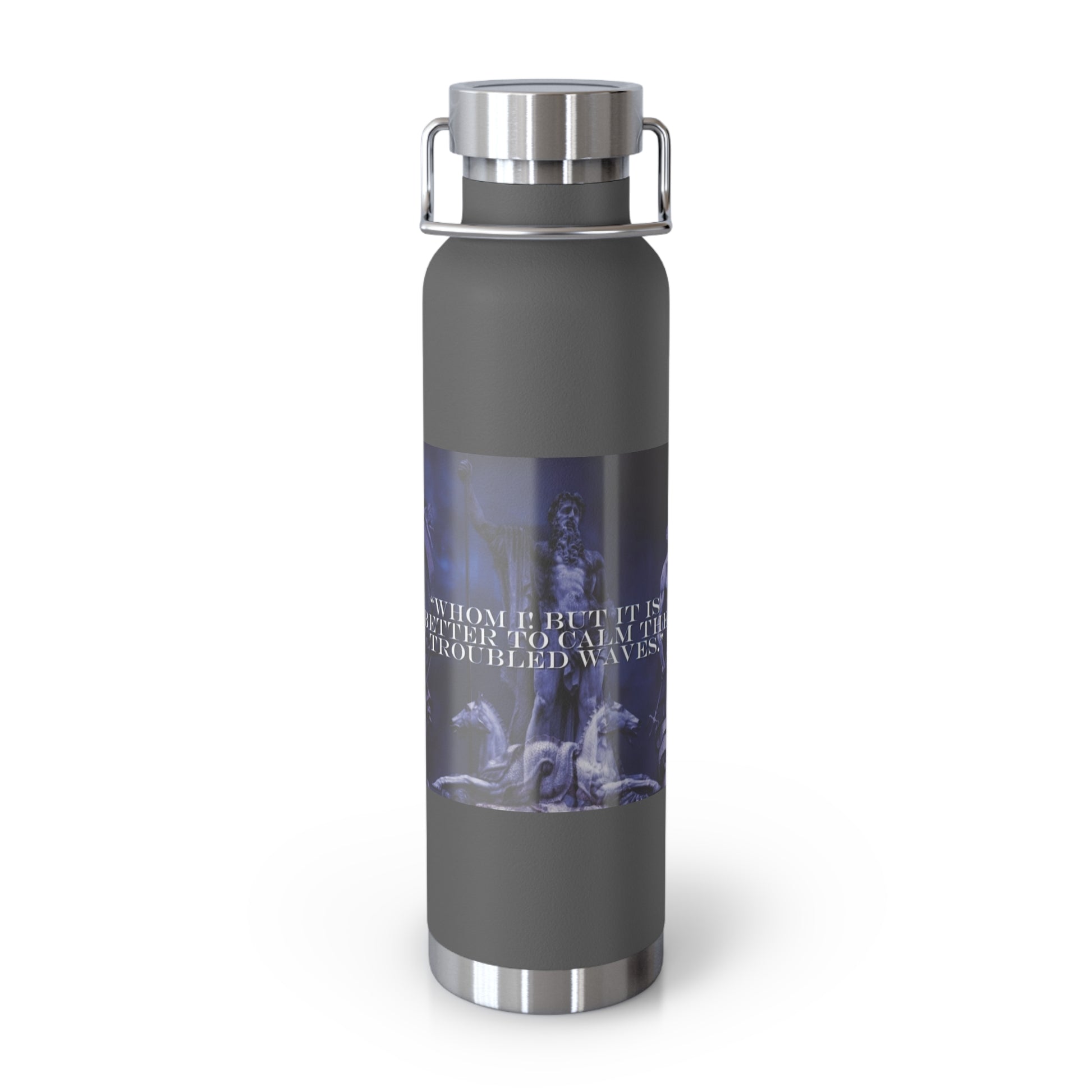Neptune waterbottle Stylish Insulated Water Bottle for Outdoor Adventures, Motivational Fitness Water Bottle, Copper Vacuum Flask for Gym, Travel and Beach