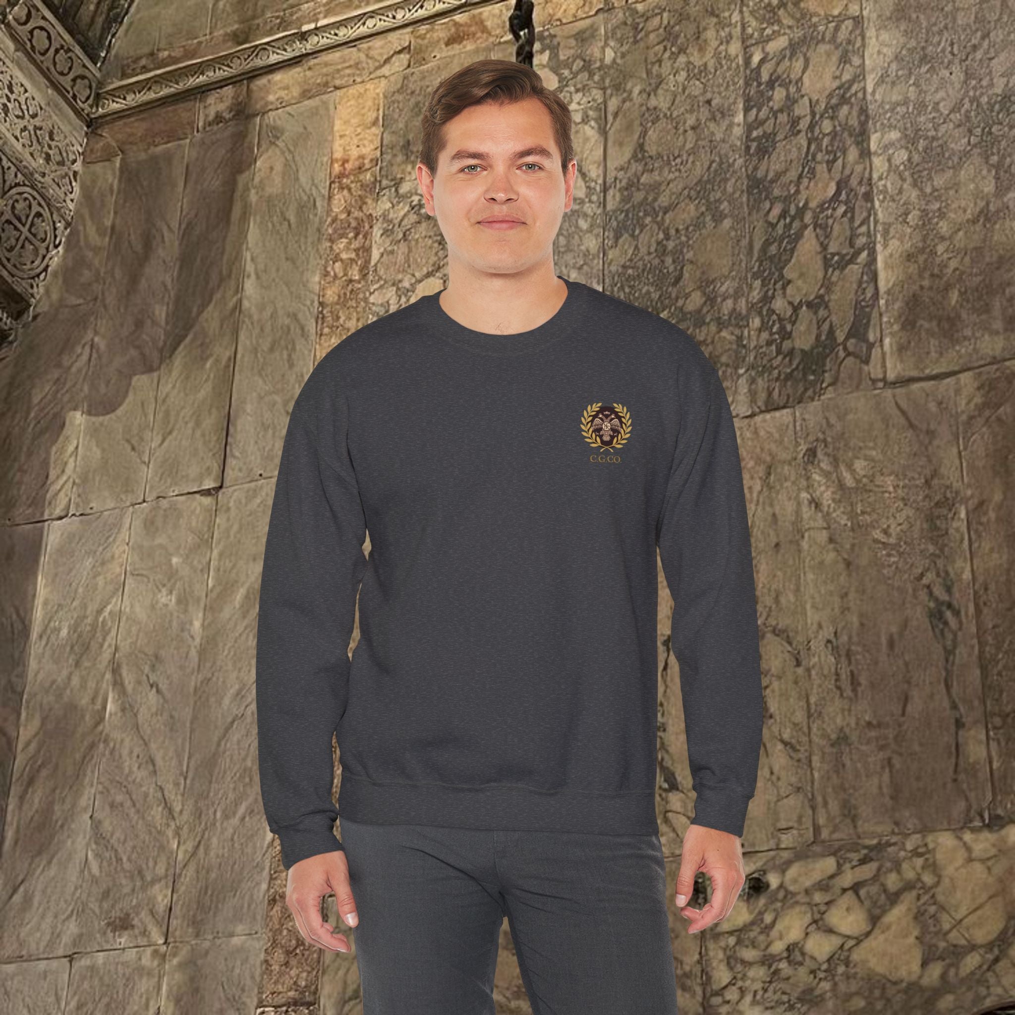 The Kings Fate Byzantine Inspired Graphic Crewneck Sweatshirt Back Version