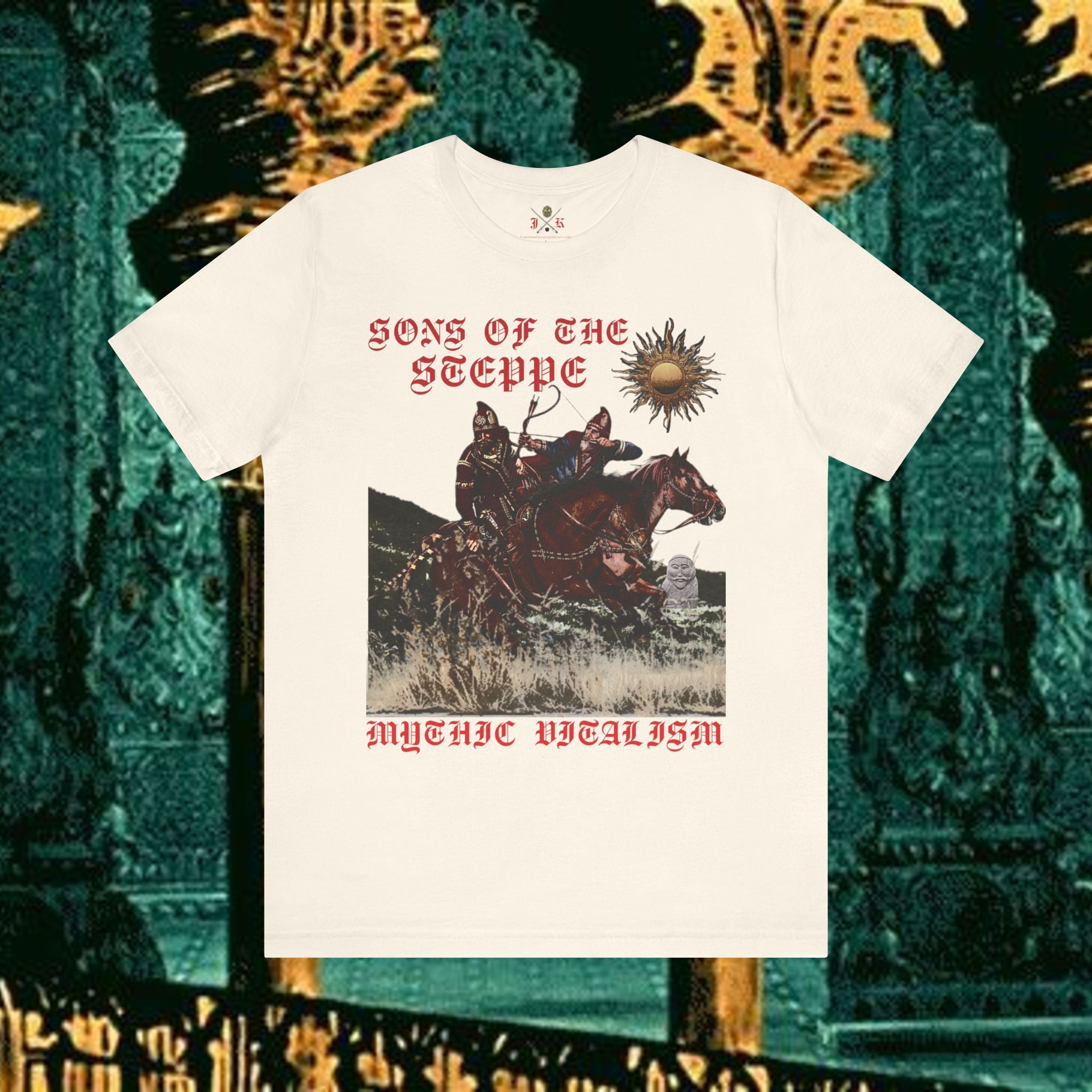 Sons of the Steppe Graphic Tee Mythical Medieval Fantasy Inspired Graphic T Shirt Front Version
