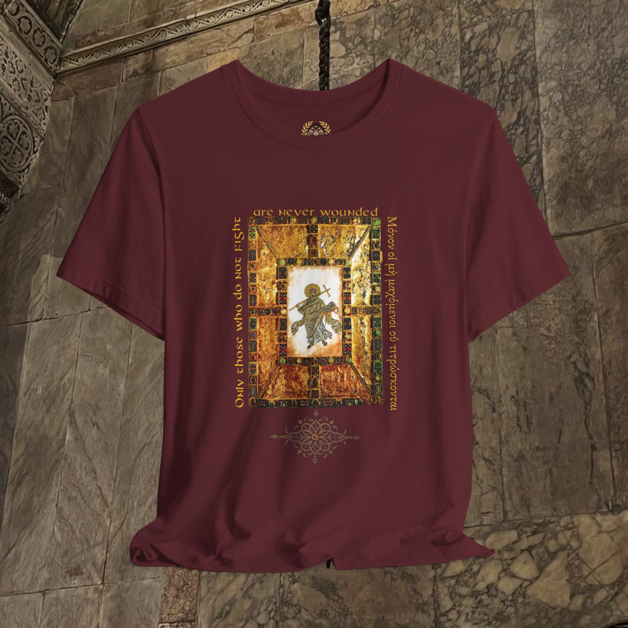 The Scholar's Manuscript Byzantine Inspired Medieval Cotton Graphic T-Shirt