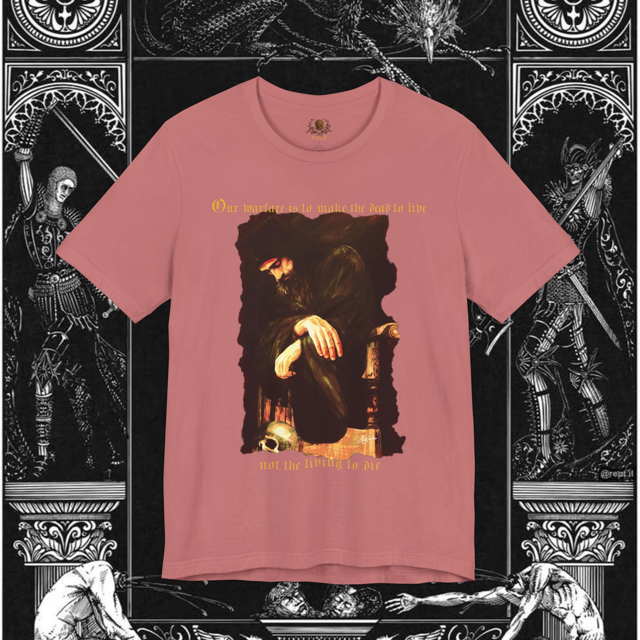 Man's Memento Medieval Fantasy Graphic T Shirt