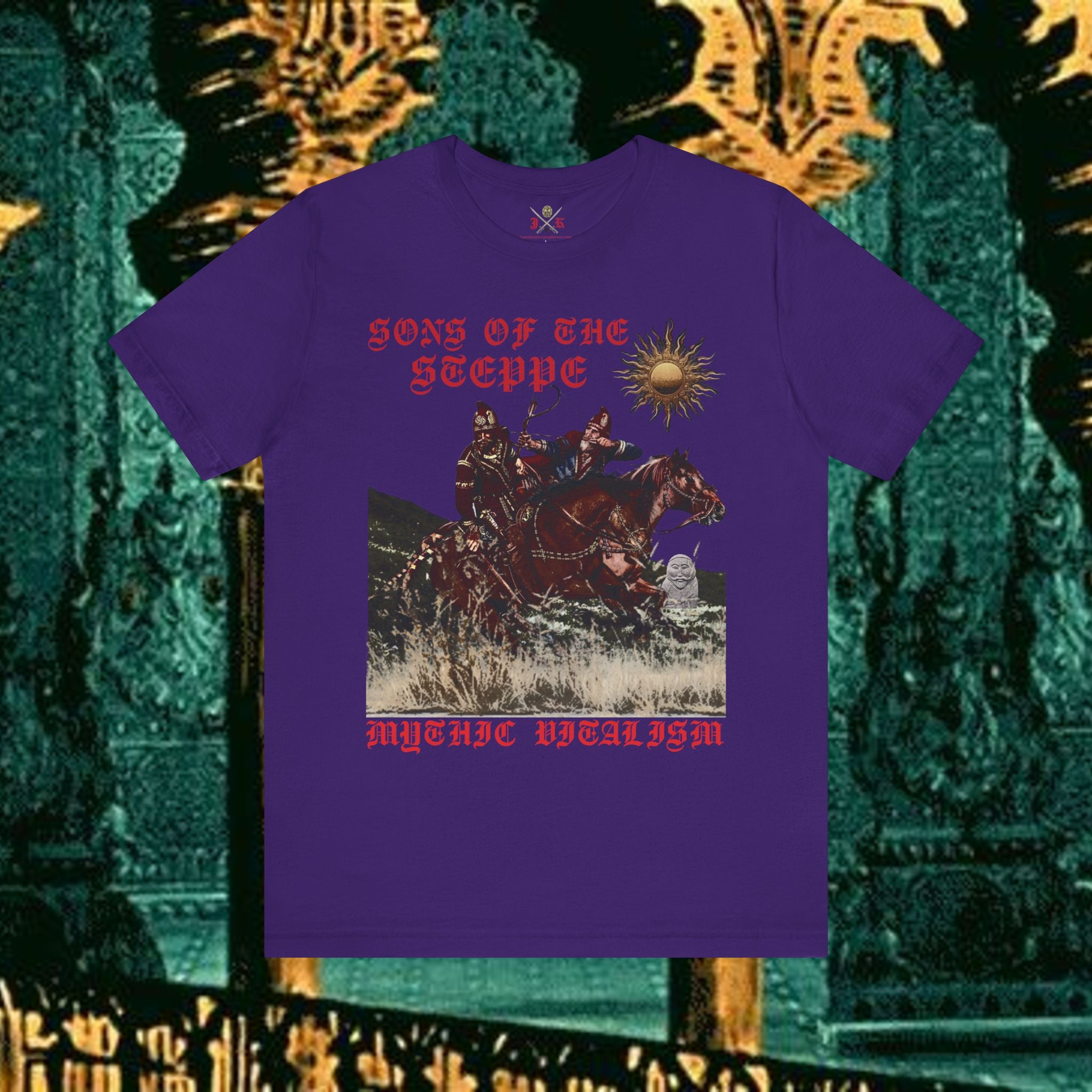 Sons of the Steppe Graphic Tee Mythical Medieval Fantasy Inspired Graphic T Shirt Front Version