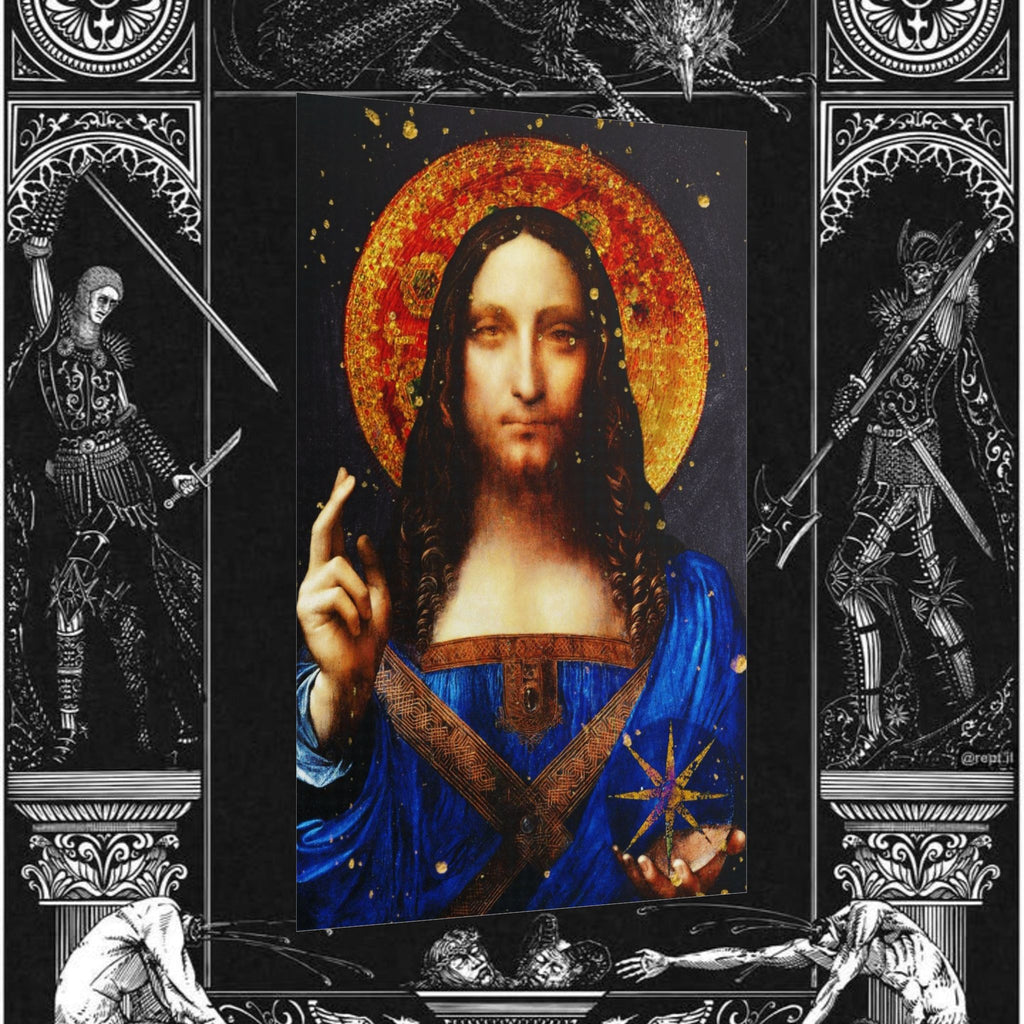 Leonardo da Vinci's Salvator Mundi Remixed Fine Art Print