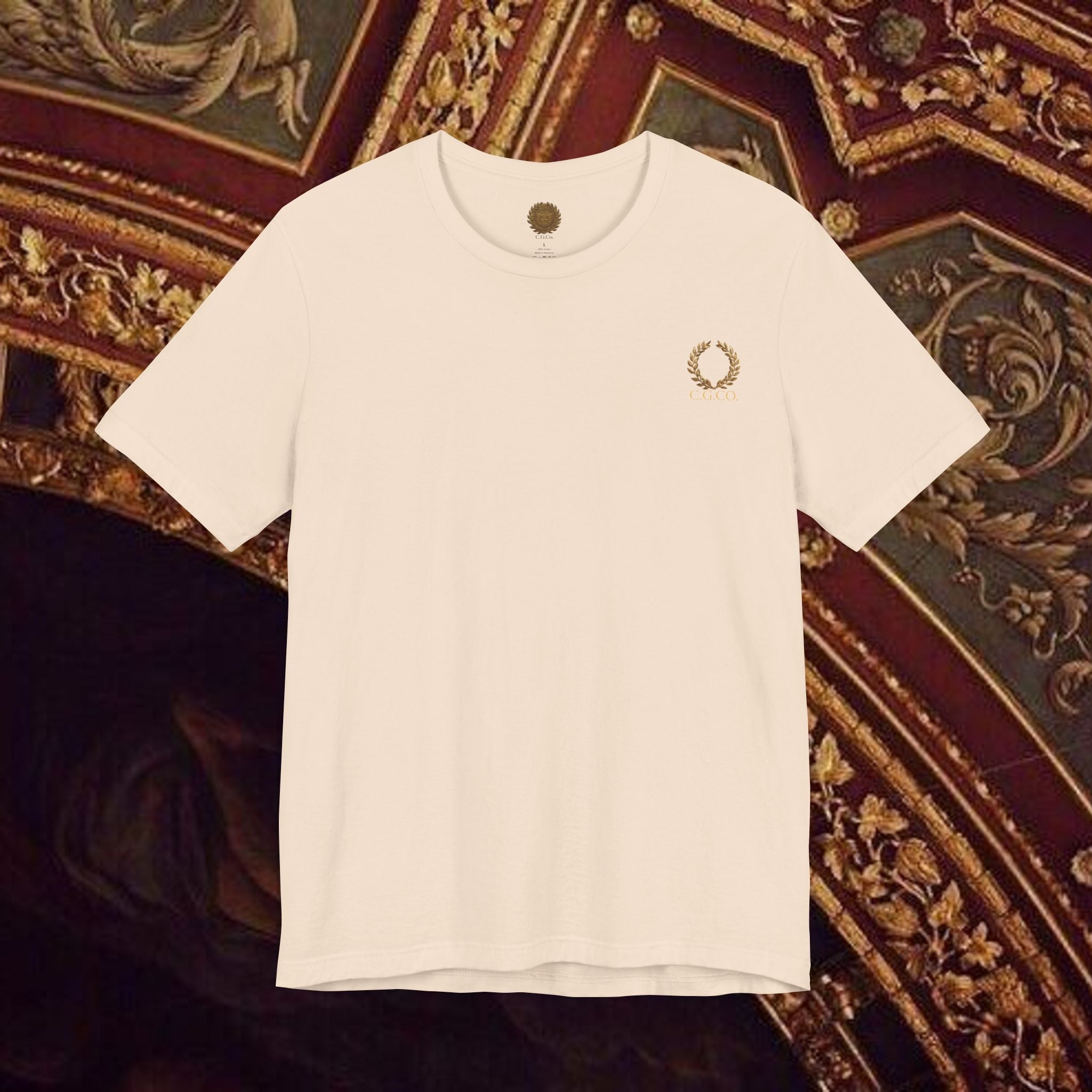 Guardian of the Temple Classically- Inspired Cotton Graphic T Shirt Back Version