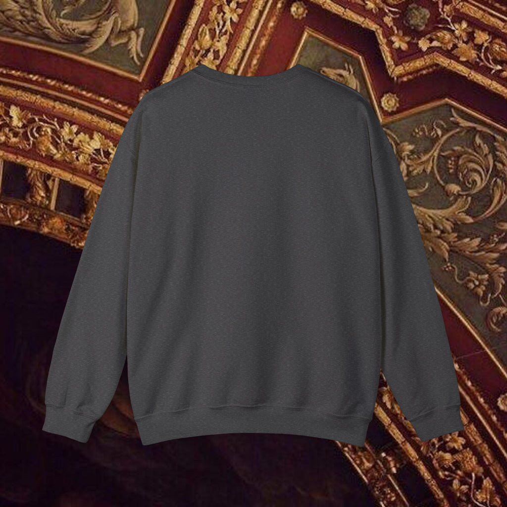 Guardian of the Temple Classically- Inspired Cotton Graphic Sweatshirt