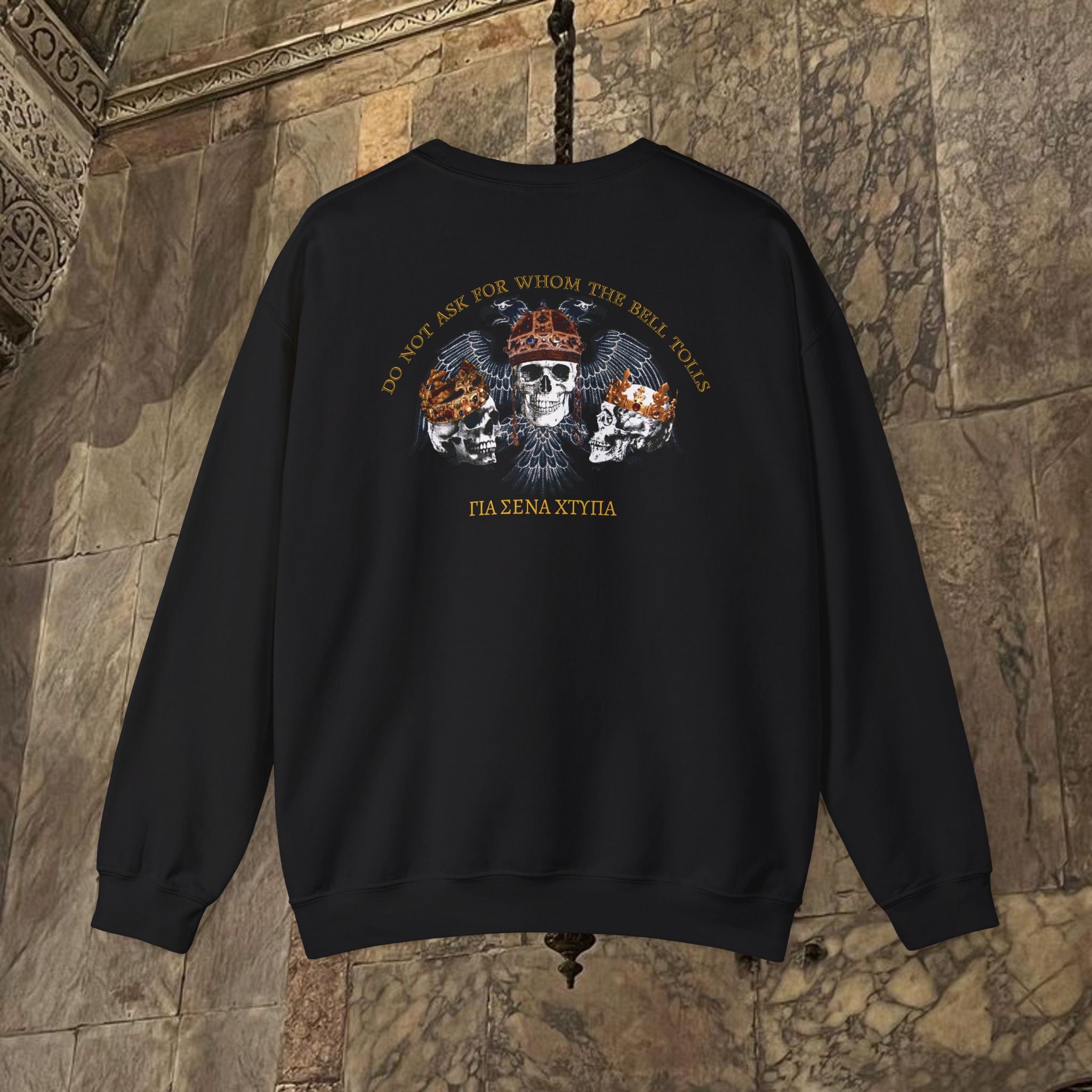 The Kings Fate Byzantine Inspired Graphic Crewneck Sweatshirt Back Version