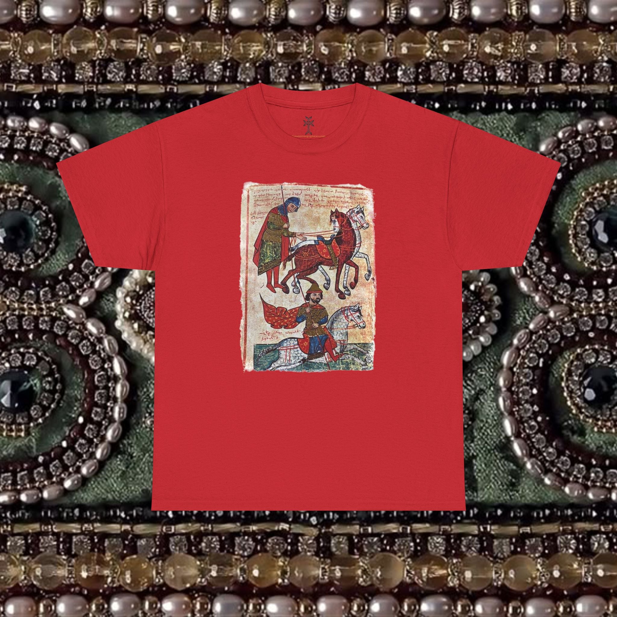 Ancient Armenian Manuscript Art T-Shirt - Sacred Heritage Design