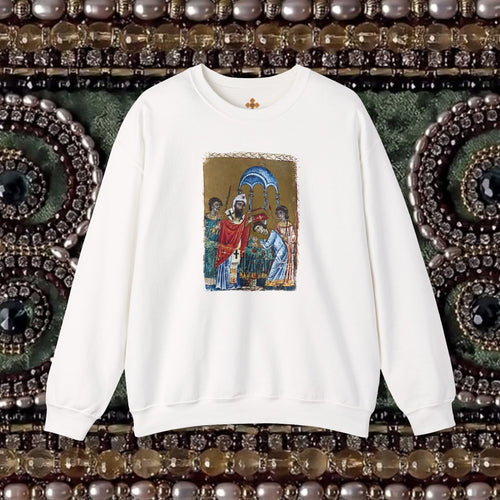 Armenian Manuscript Crewneck Graphic Sweatshirt