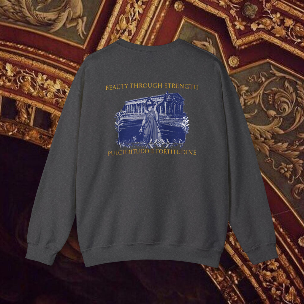The Hero's Victory Classically-Themed Cotton Graphic Sweatshirt Back Version