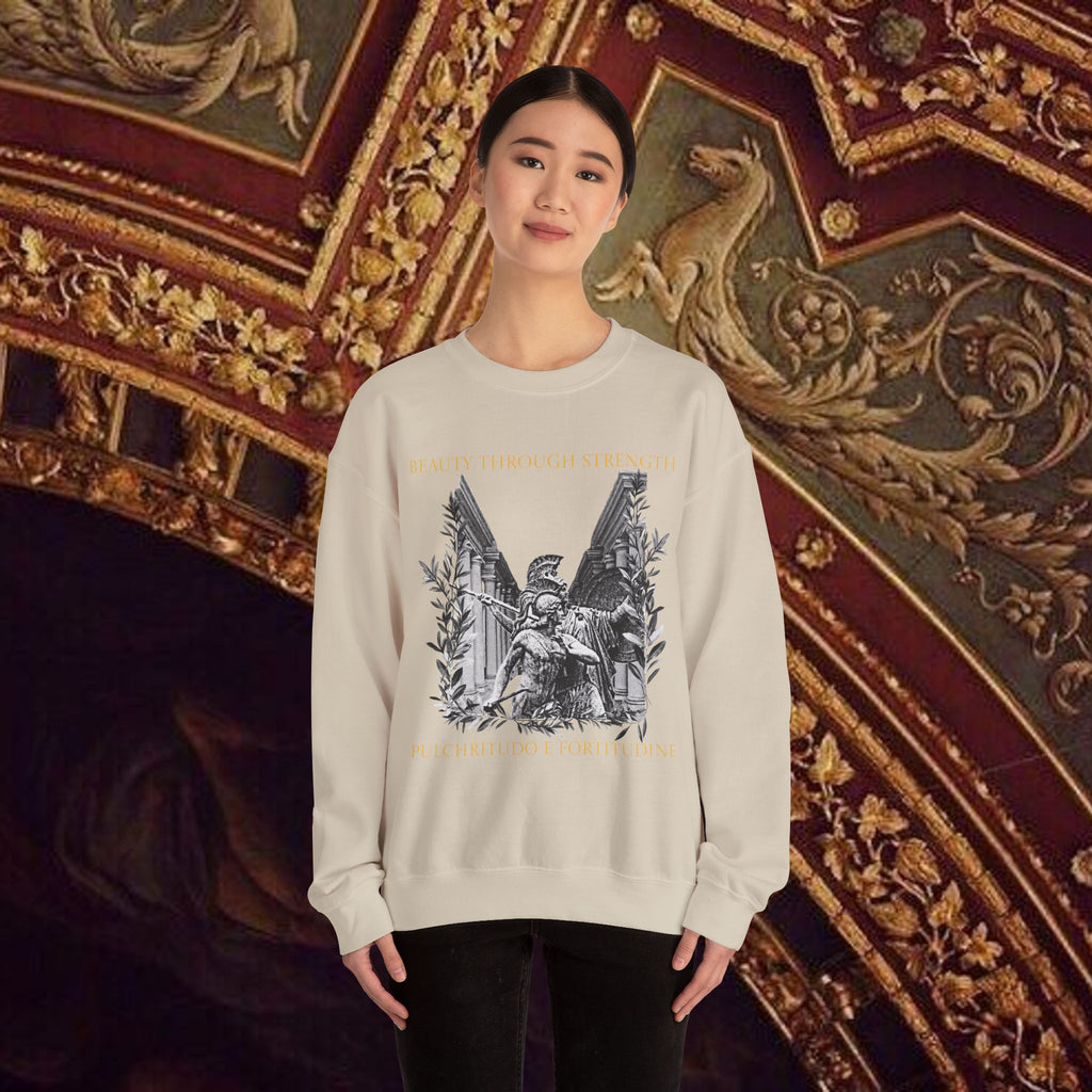 The Goddess's Protection Classically-Inspired Cotton Graphic Sweatshirt