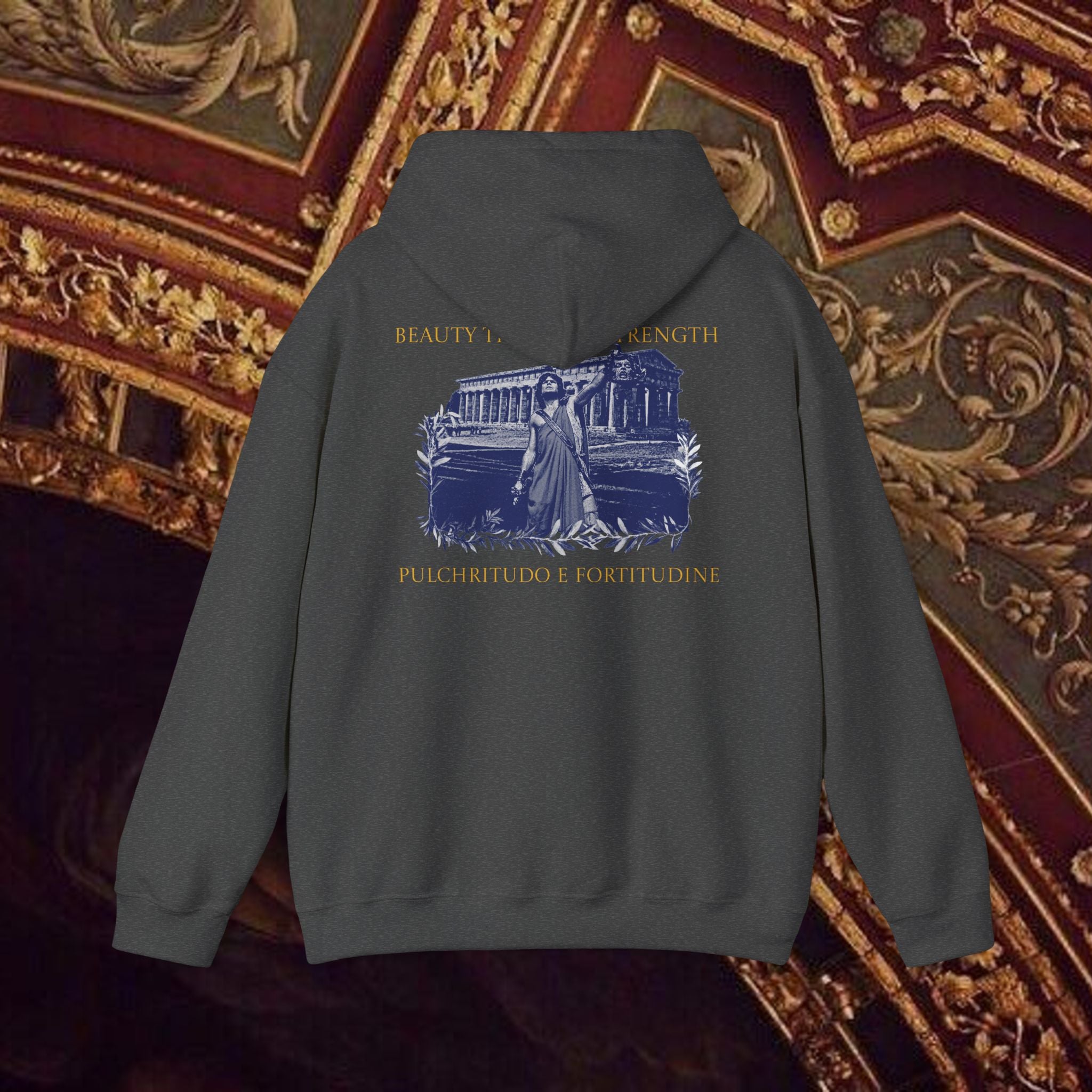 The Hero's Victory Classically-Themed Cotton Graphic Hoodie